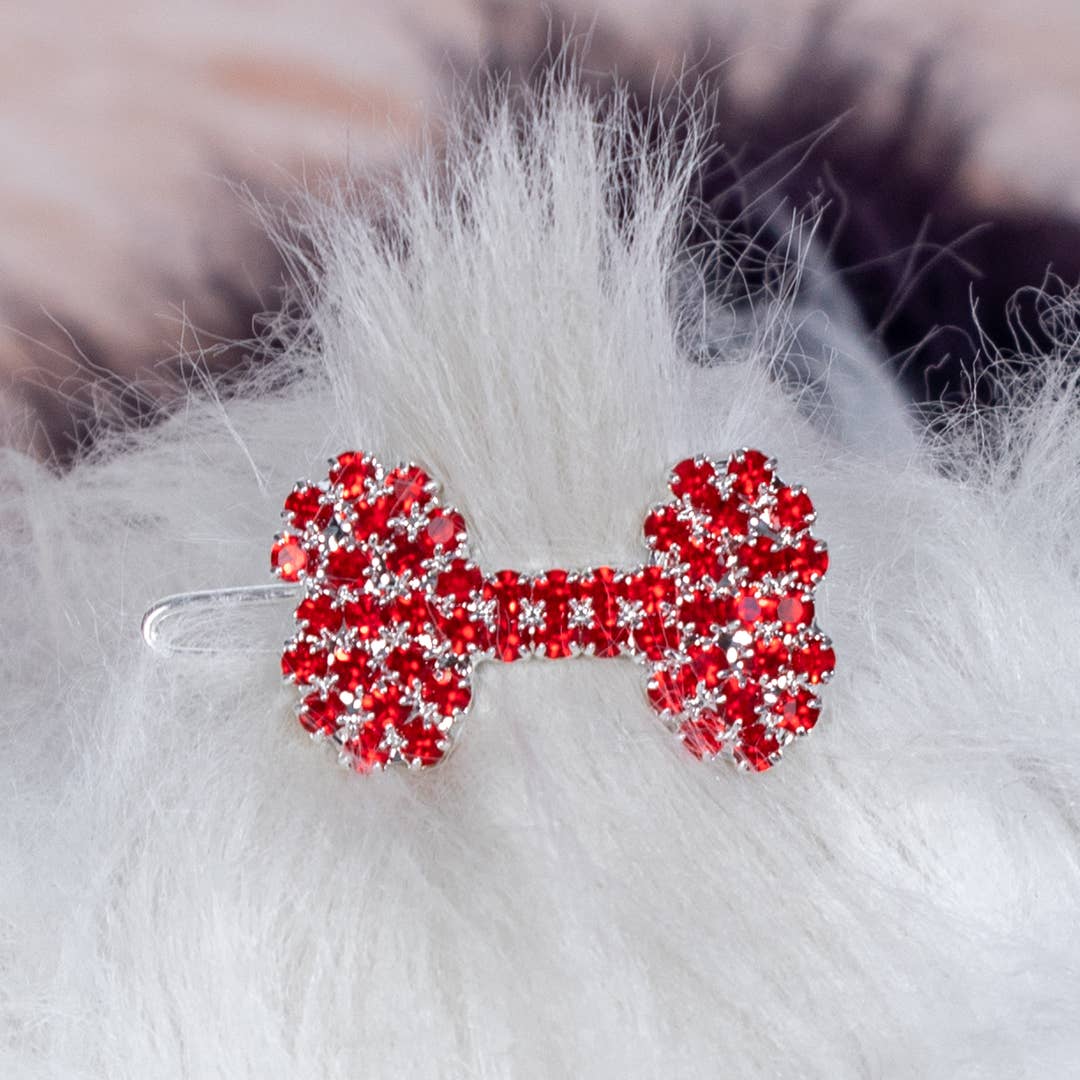 Crystal Dog Bone Barrette