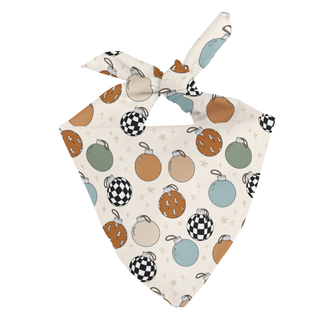 Hipster Holiday Tie On Dog Bandana