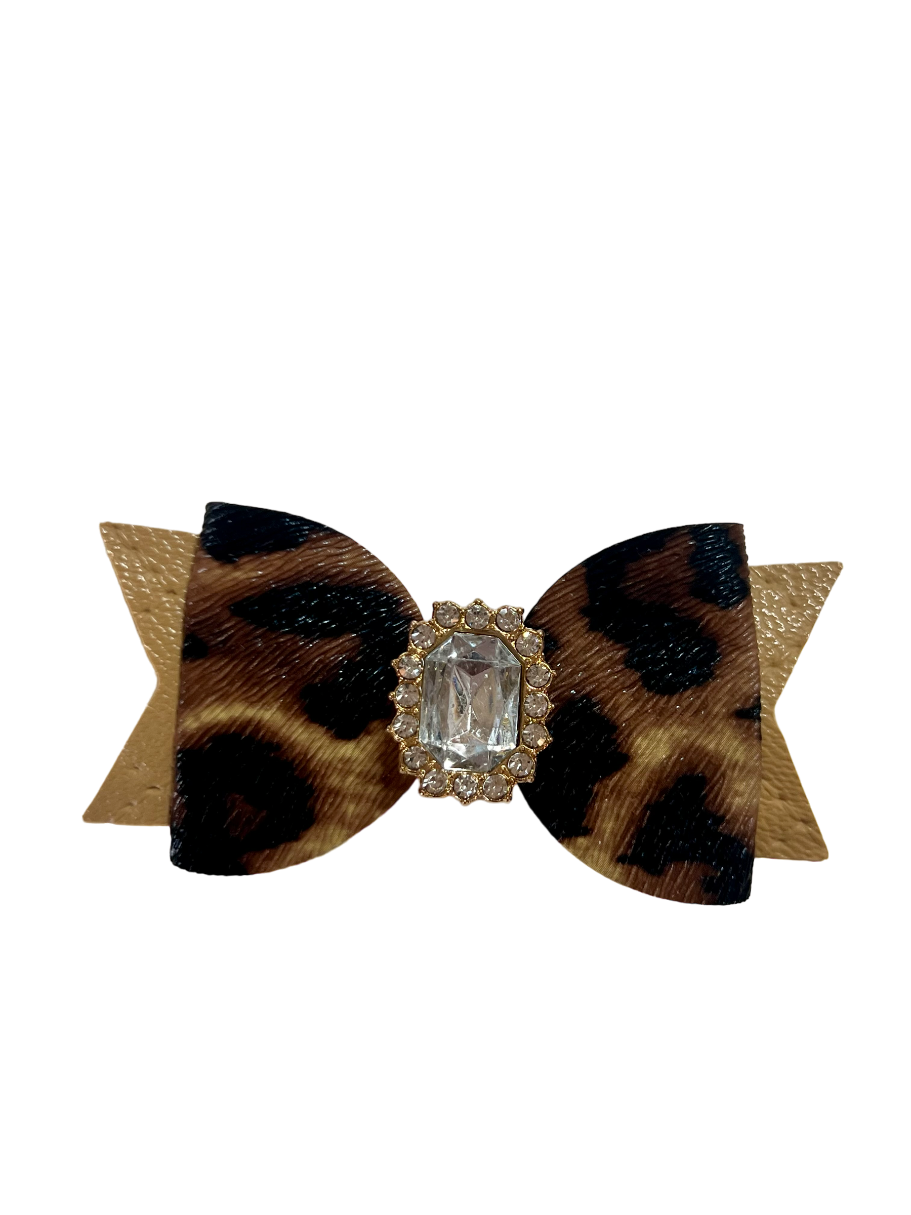 Leopard Glam Dog Hair Bow