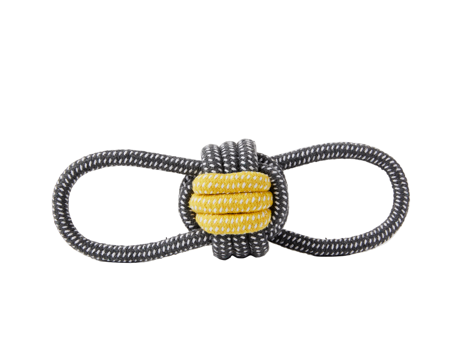 Black and Yellow Double Loop Celtic Knot Rope Toy