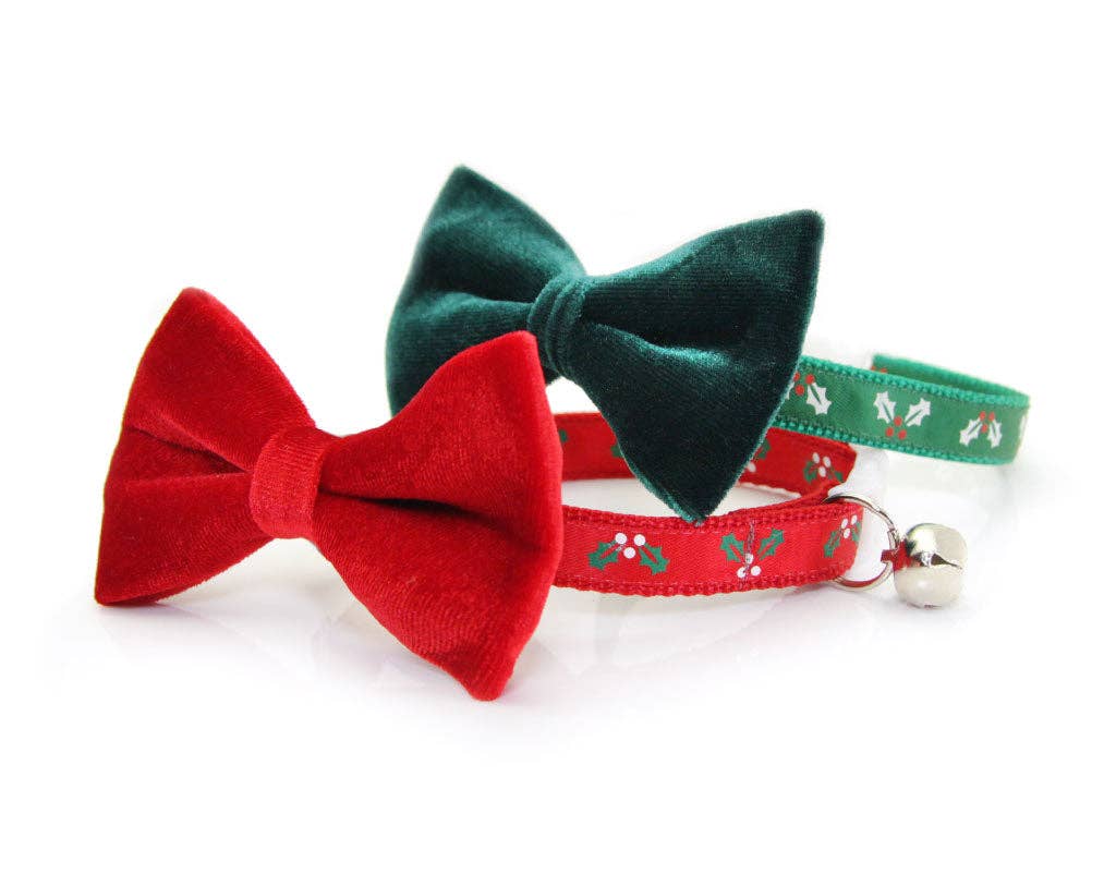 Velvet Red Bow Tie