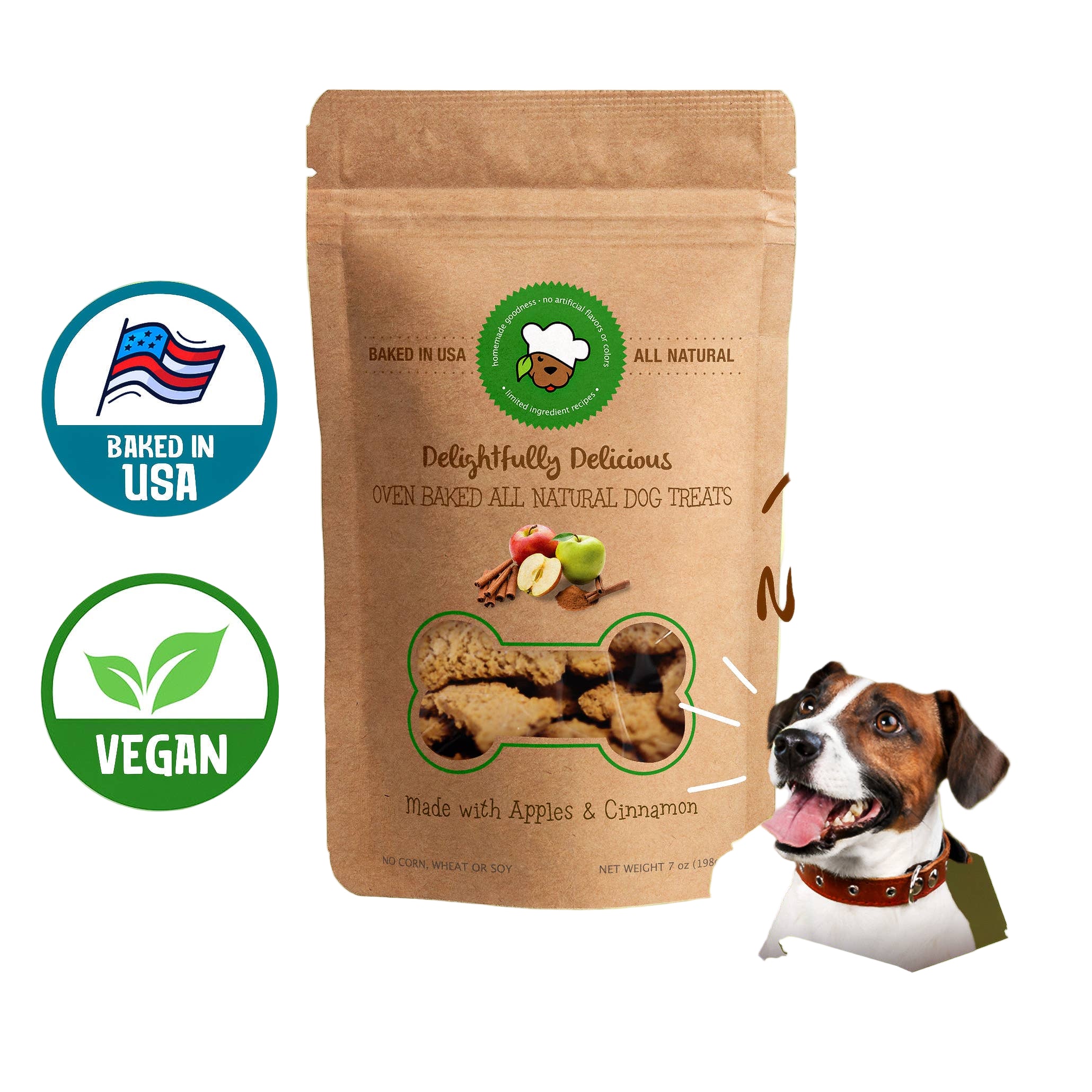 Apple Cinnamon Dog Treats | Pet Treats | Dog Treat Bag