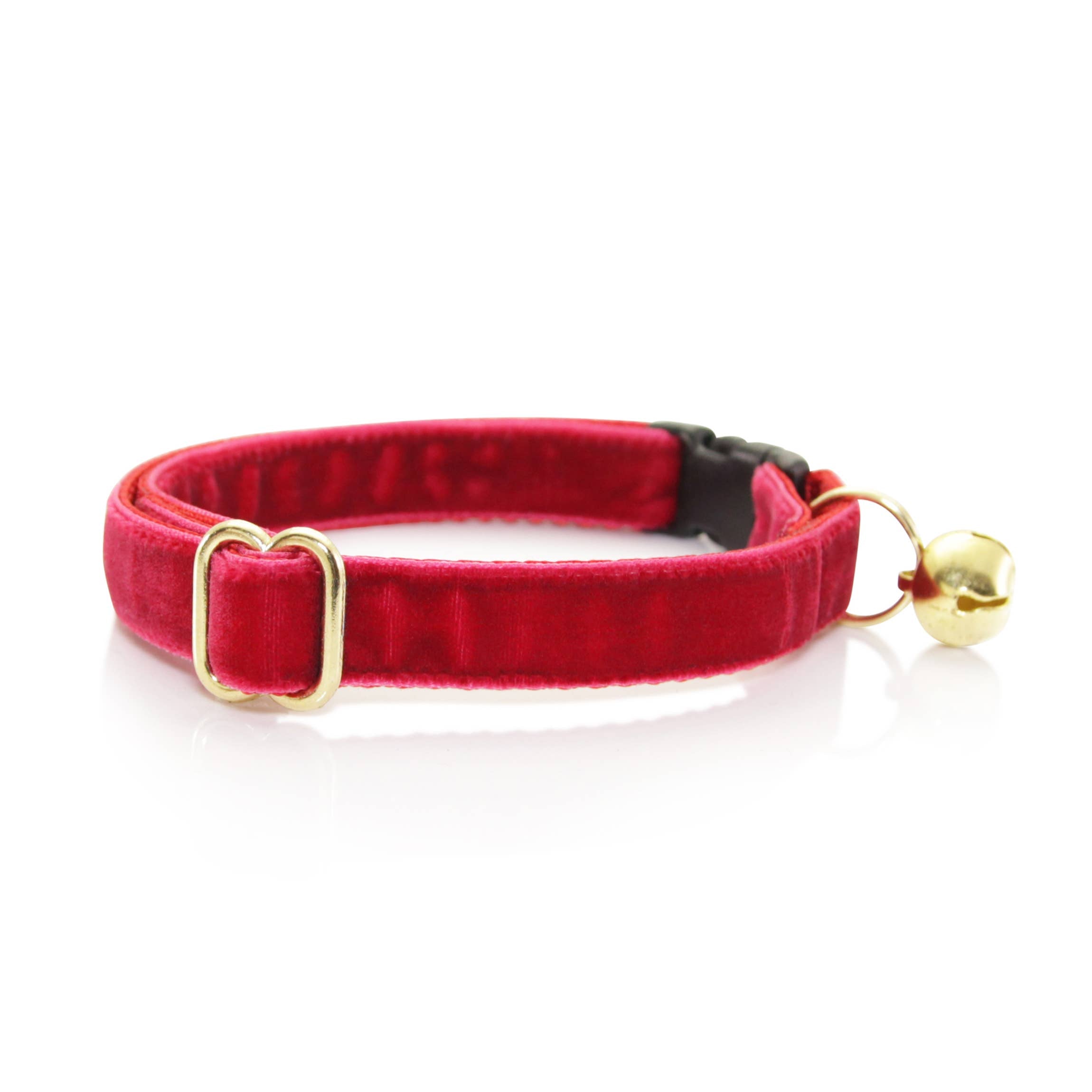 "Velvet - Garnet Red" - Luxe Red Velvet Cat Collar