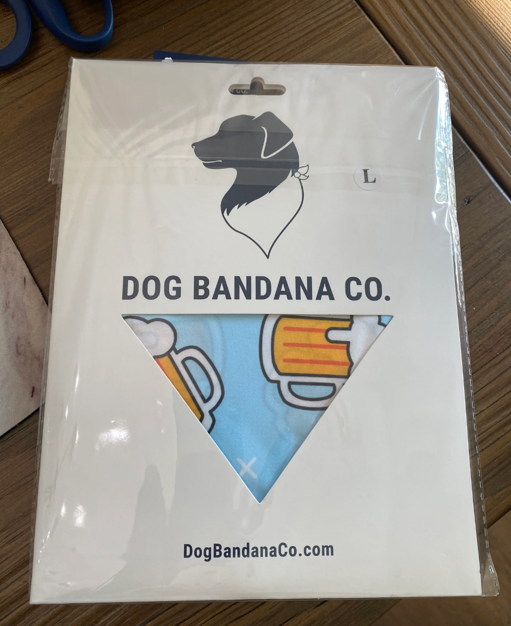 Gingerbread Holiday Tie On Dog Bandana