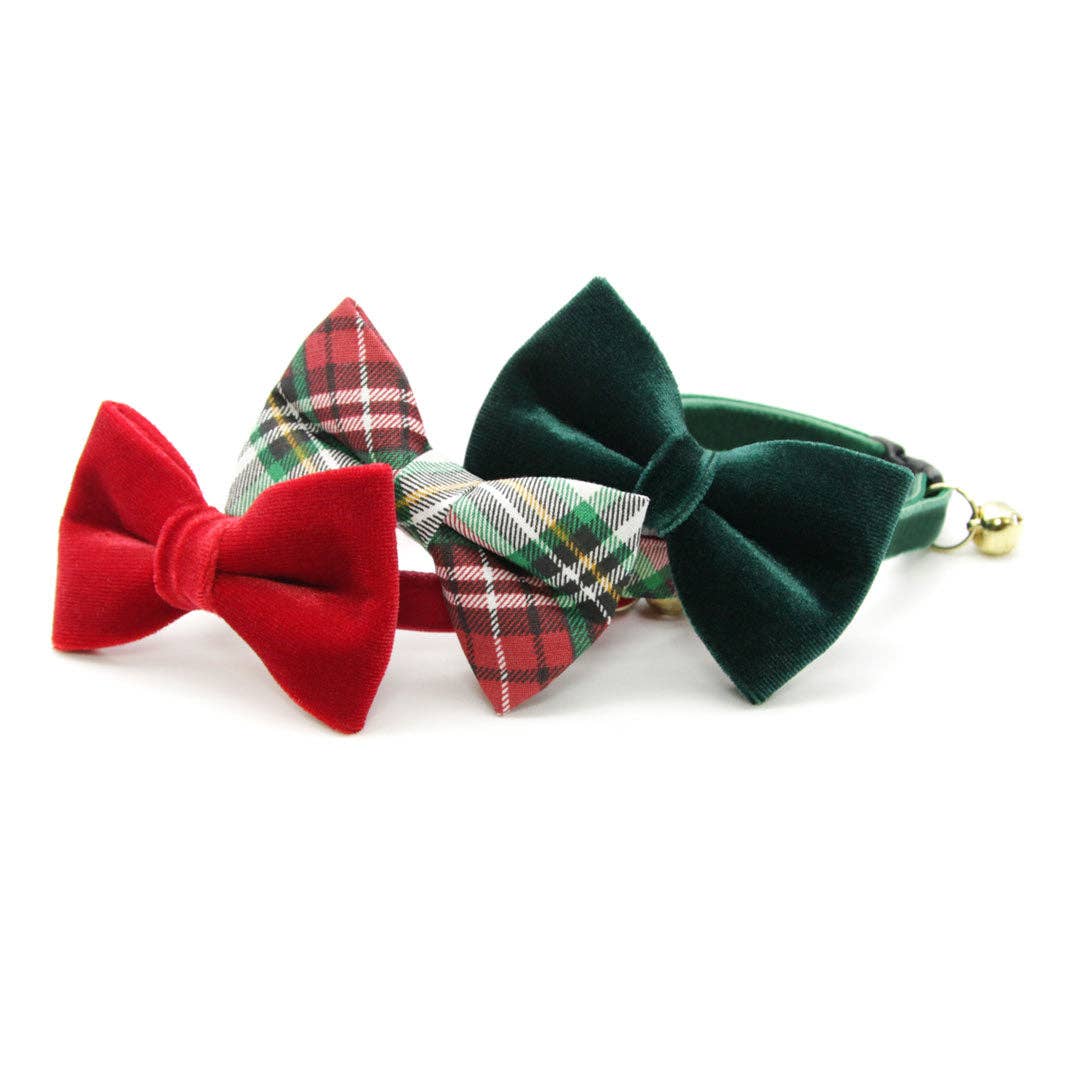 Velvet Red Bow Tie