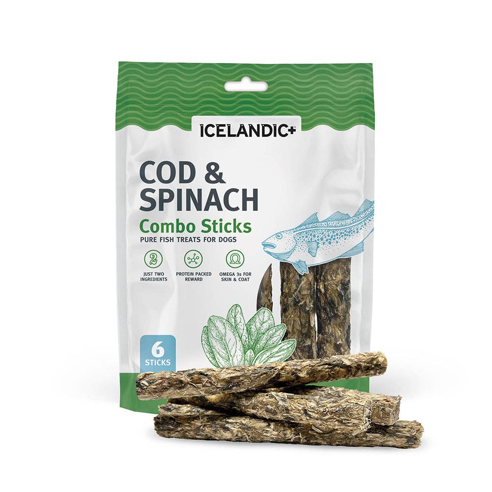 Icelandic+ Cod & Spinach Combo Sticks Dog Treats