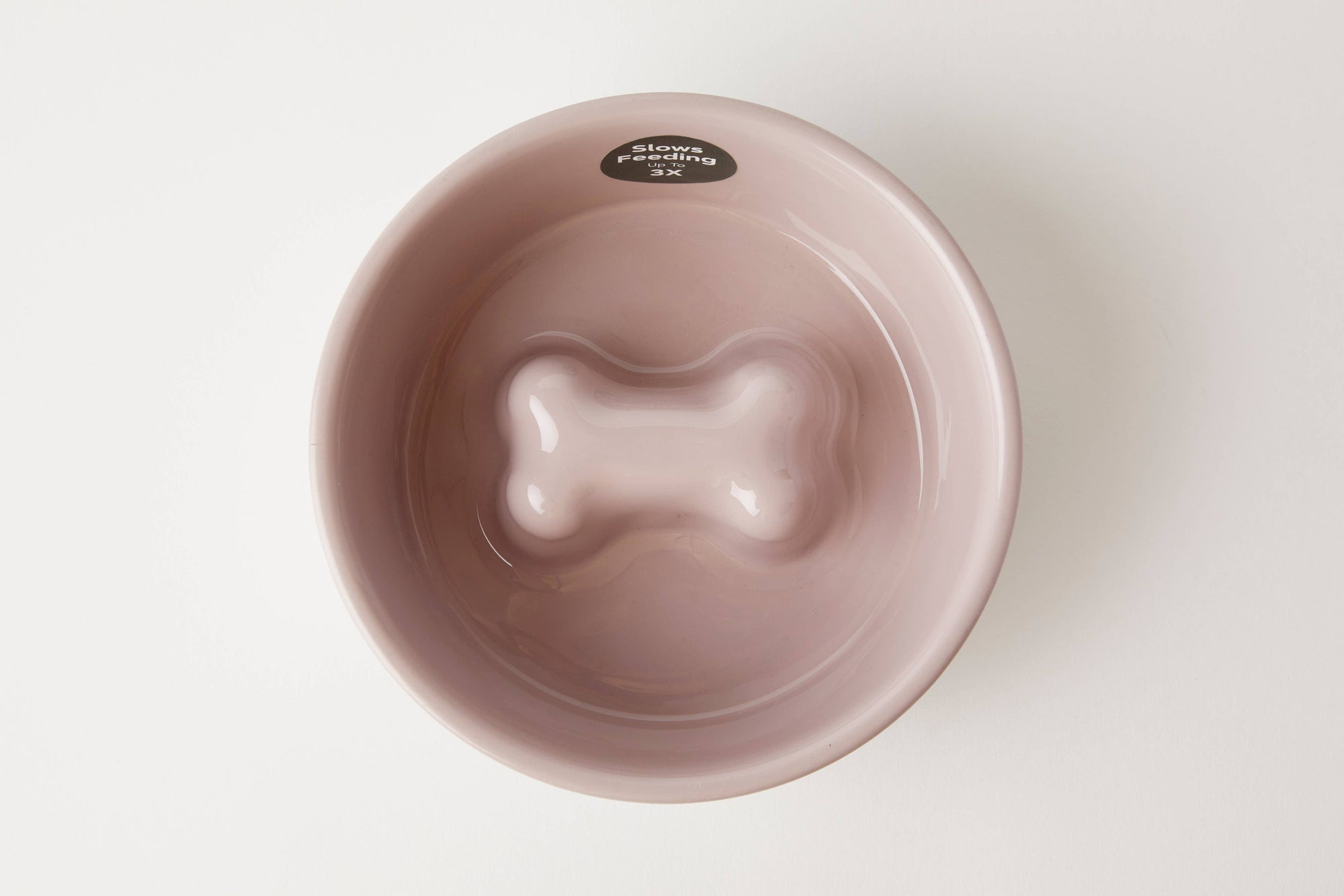 Bone Slow Feeder Bowl Pink (Three Sizes)