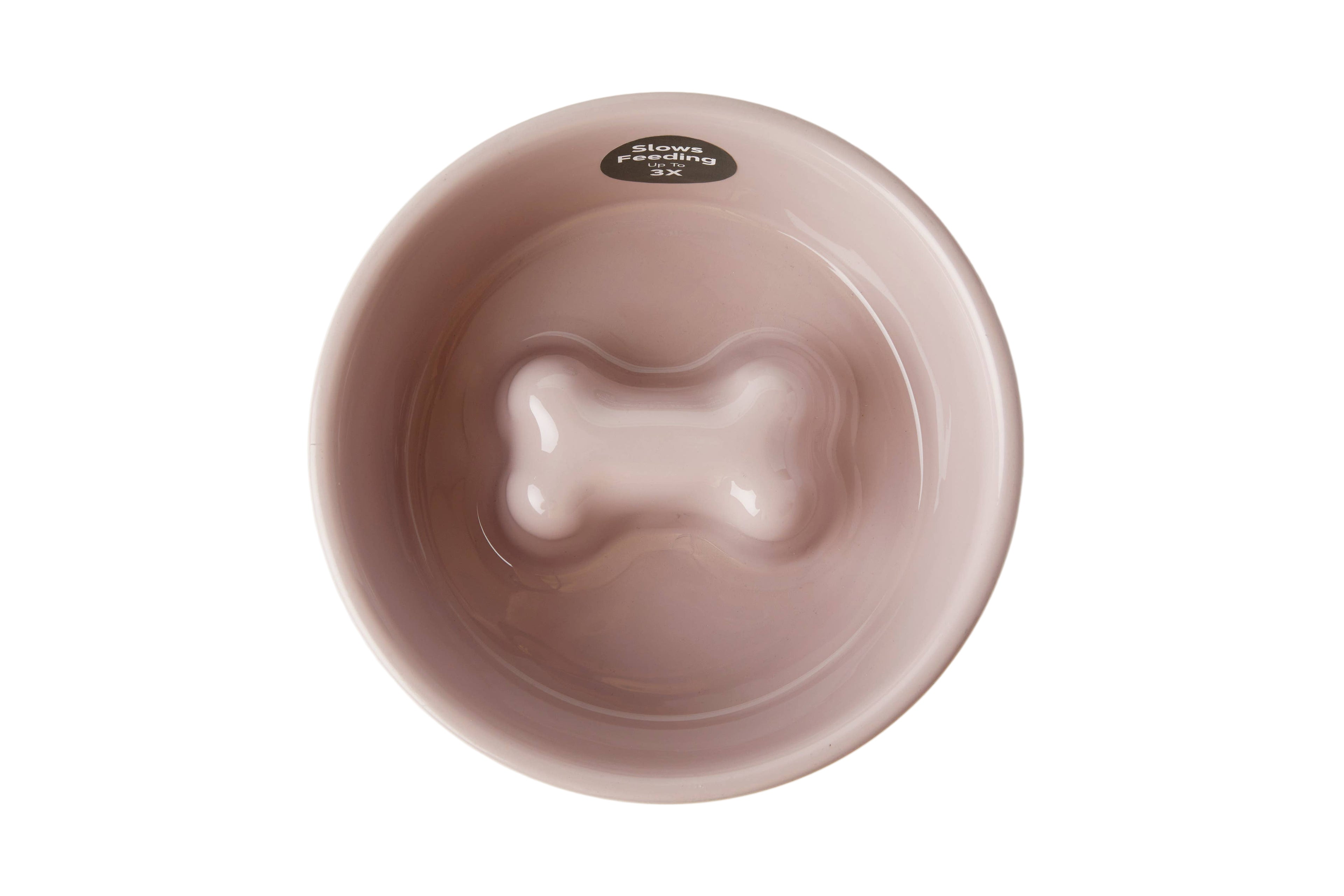 Bone Slow Feeder Bowl Pink (Three Sizes)