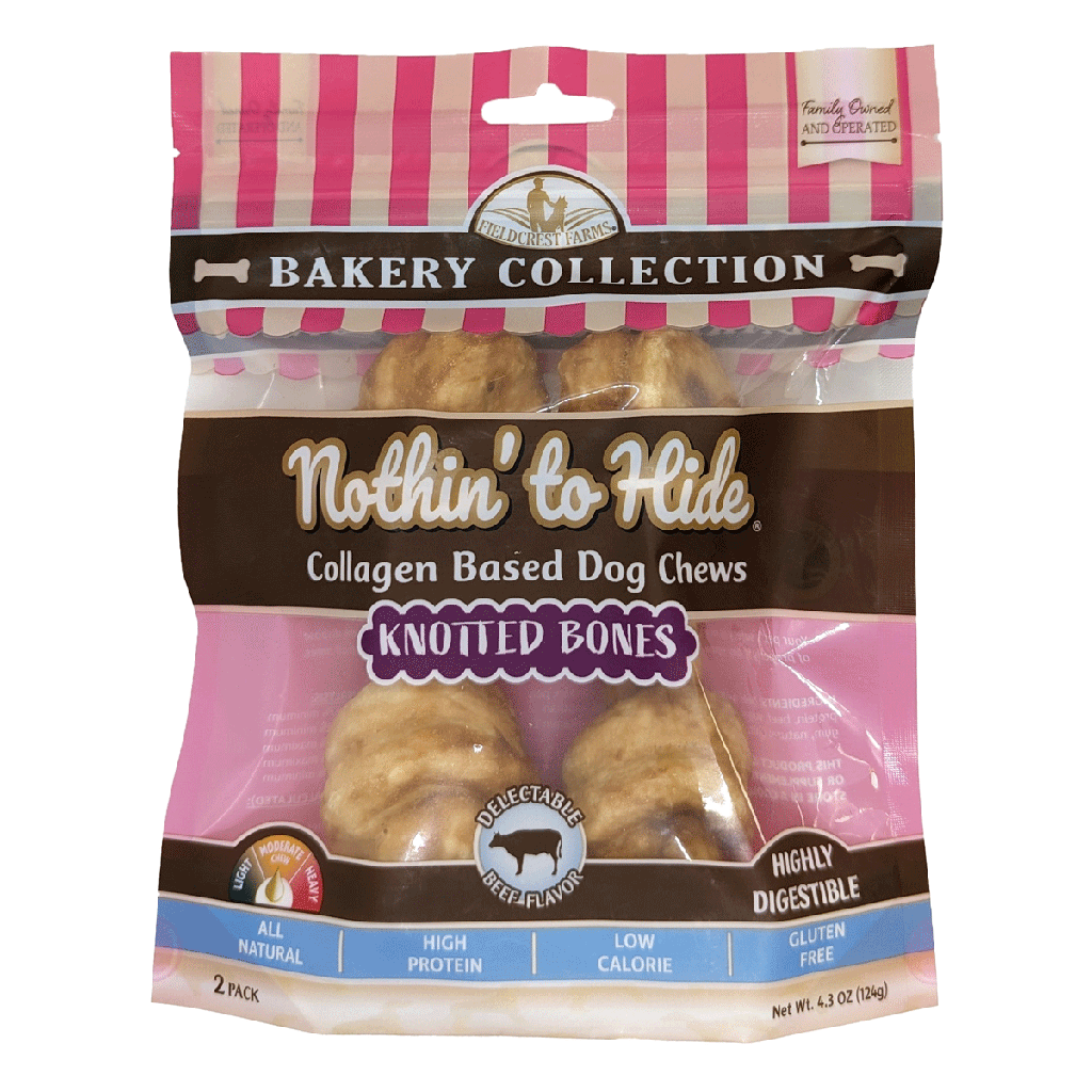 FIELDCREST FARMS N-T-H Bakery Beef Knotted Bone 6" 2pk