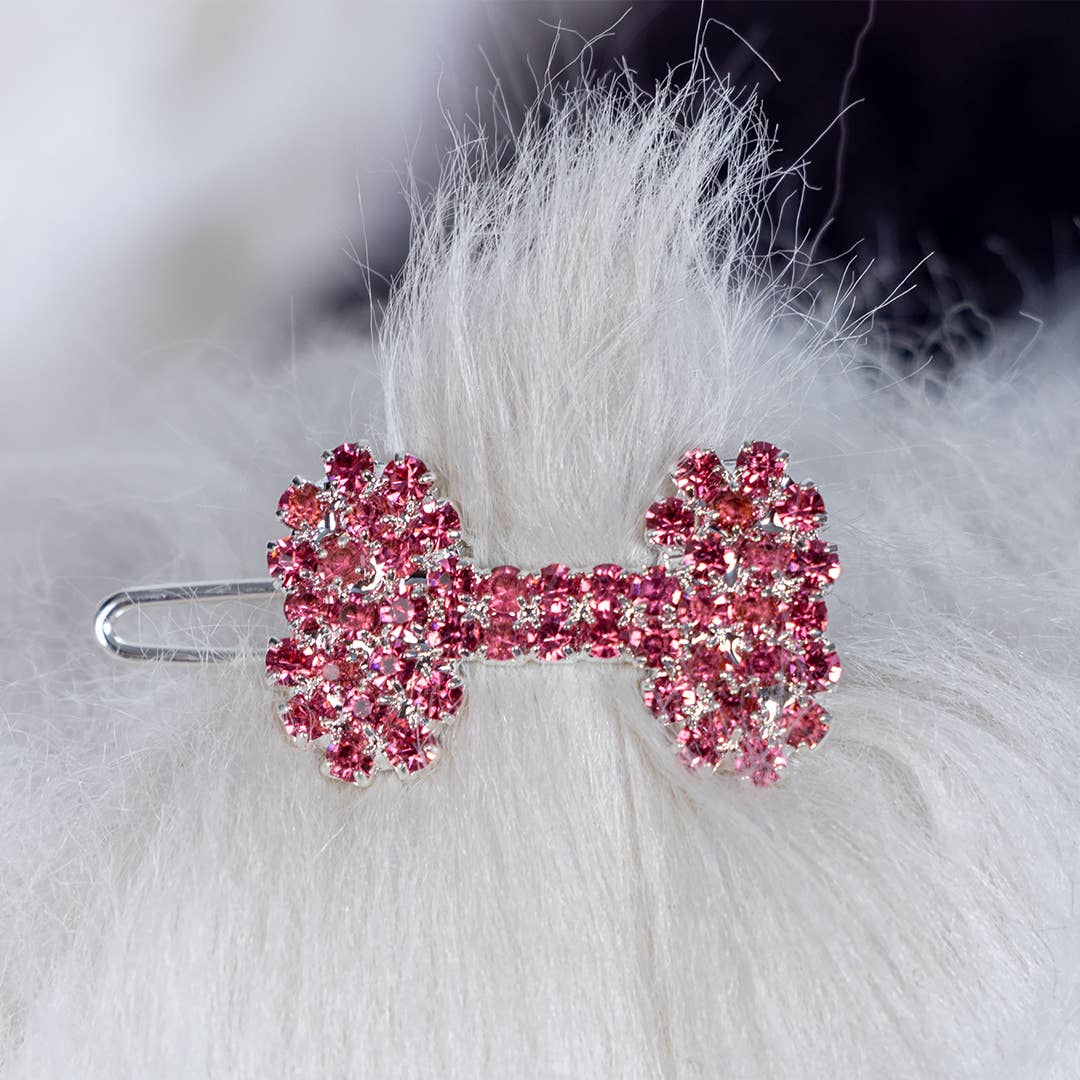 Crystal Dog Bone Barrette