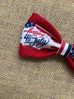 Happy 4th of July on Red Burlap