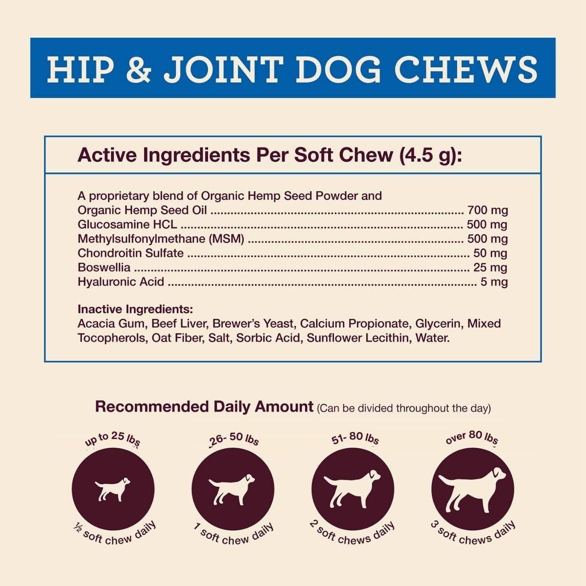 Hemp Well Hip & Joint Dog Soft Chews