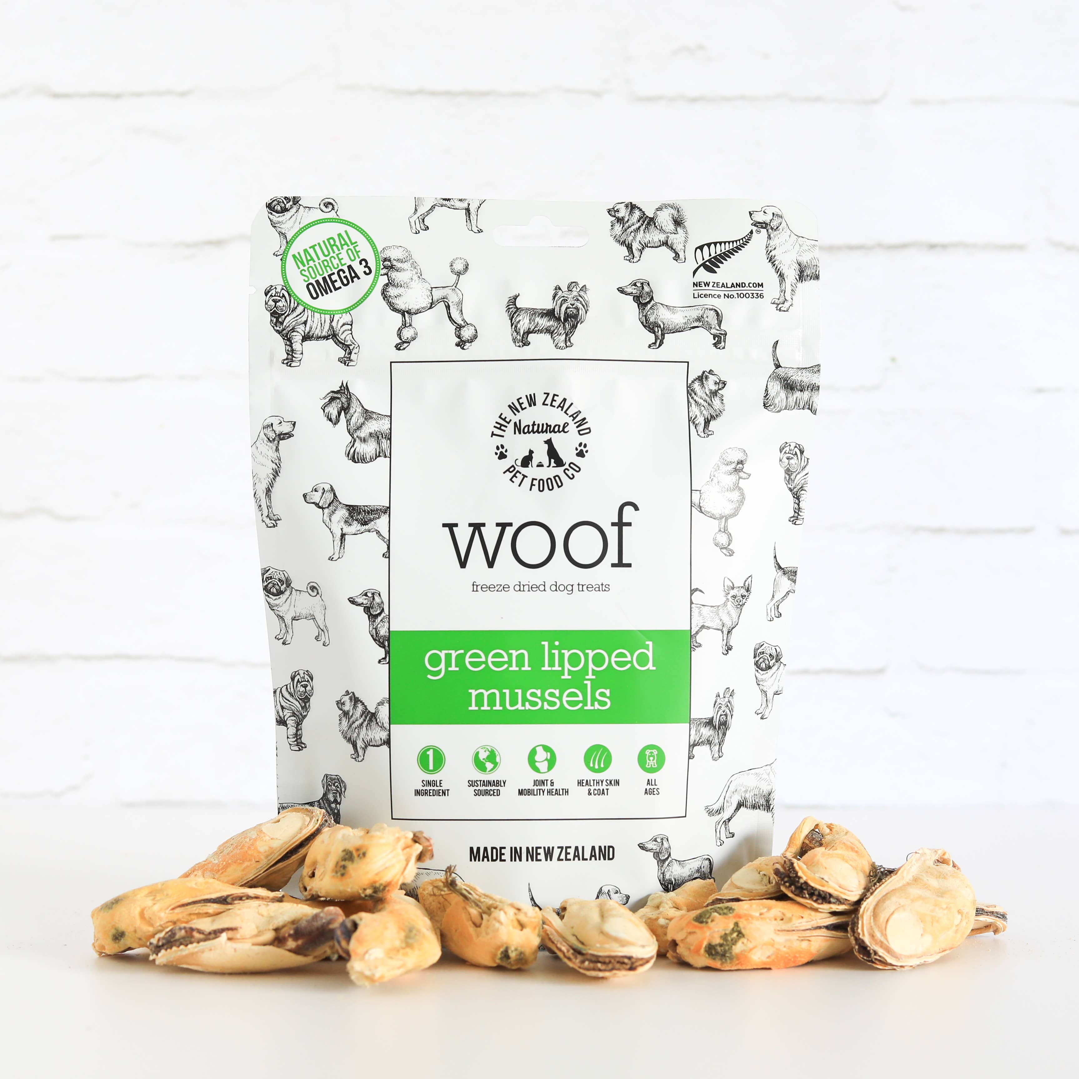 Woof NZ Green Mussel Treat 1.76oz