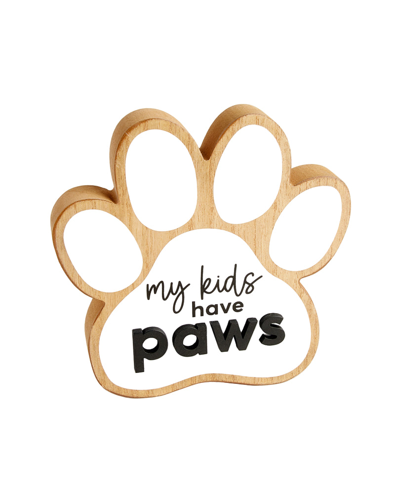 Wooden Paw Sign