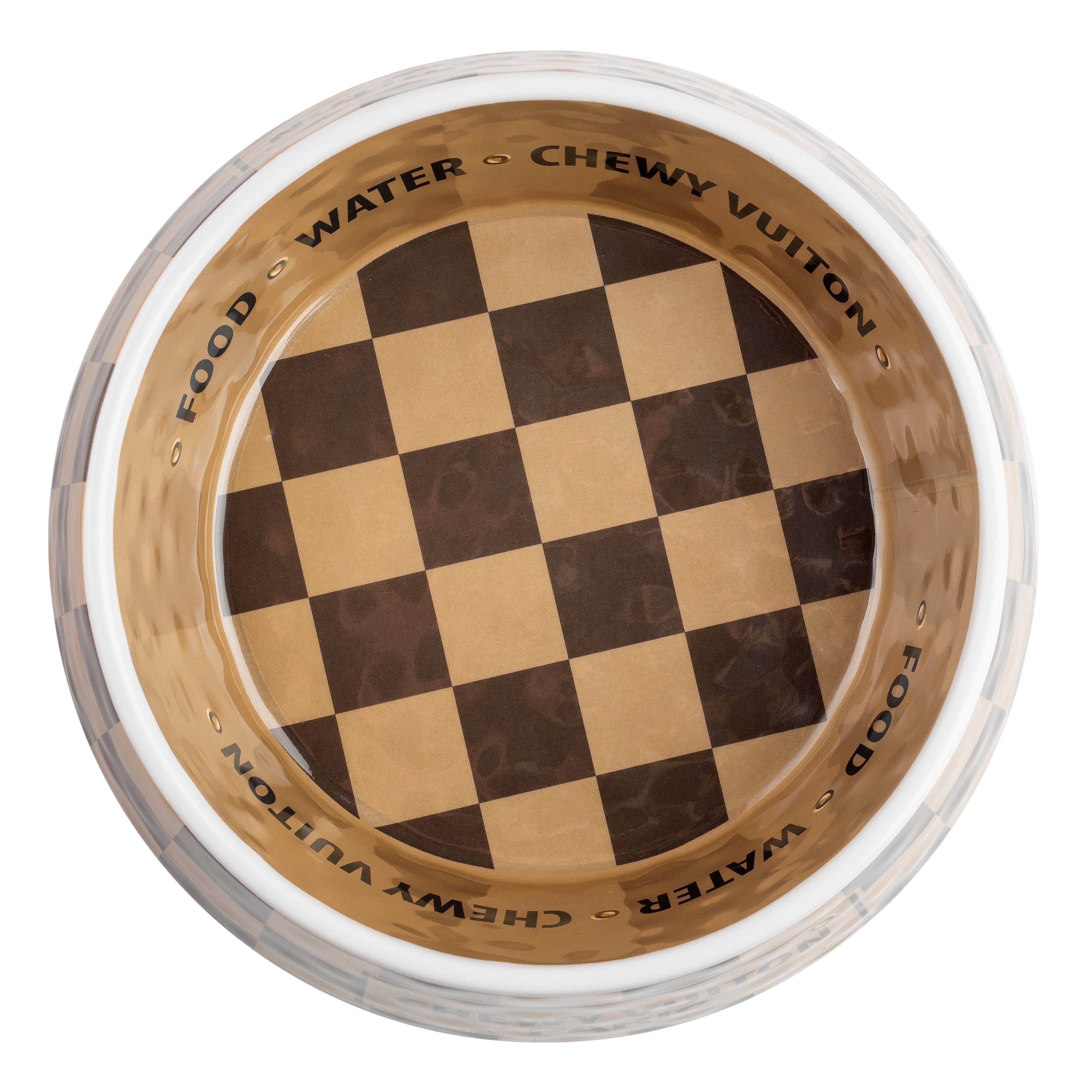 Checker Chewy Vuiton Bowl