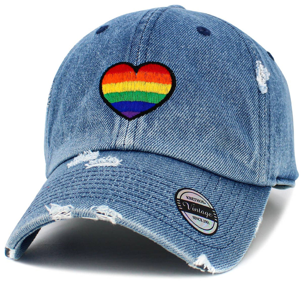 Pride Heart Vintage Dad Hat
