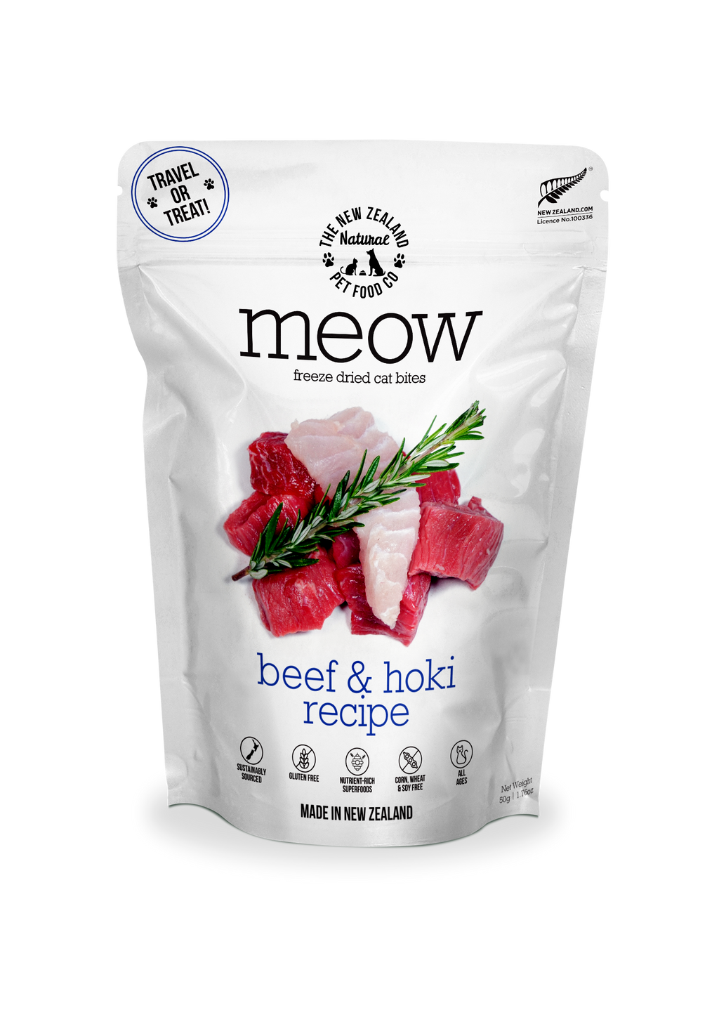 Meow Beef & Hoki Freeze Dried Cat Food
