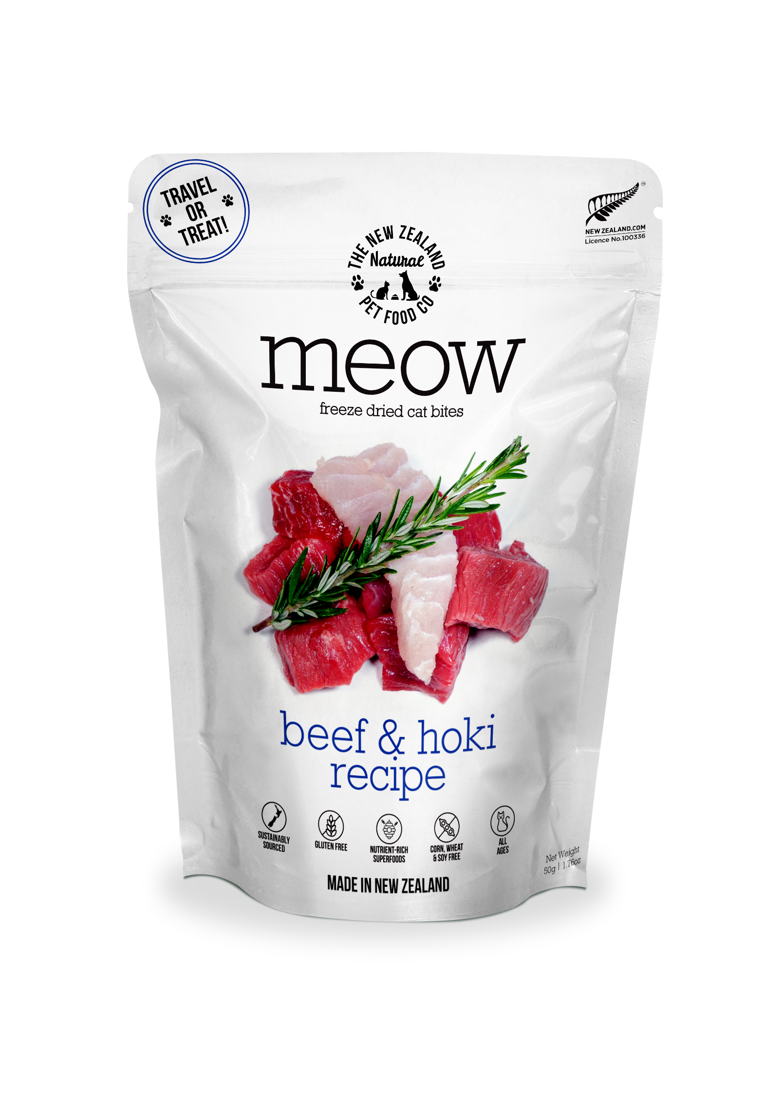 Meow Beef & Hoki Freeze Dried Cat Food