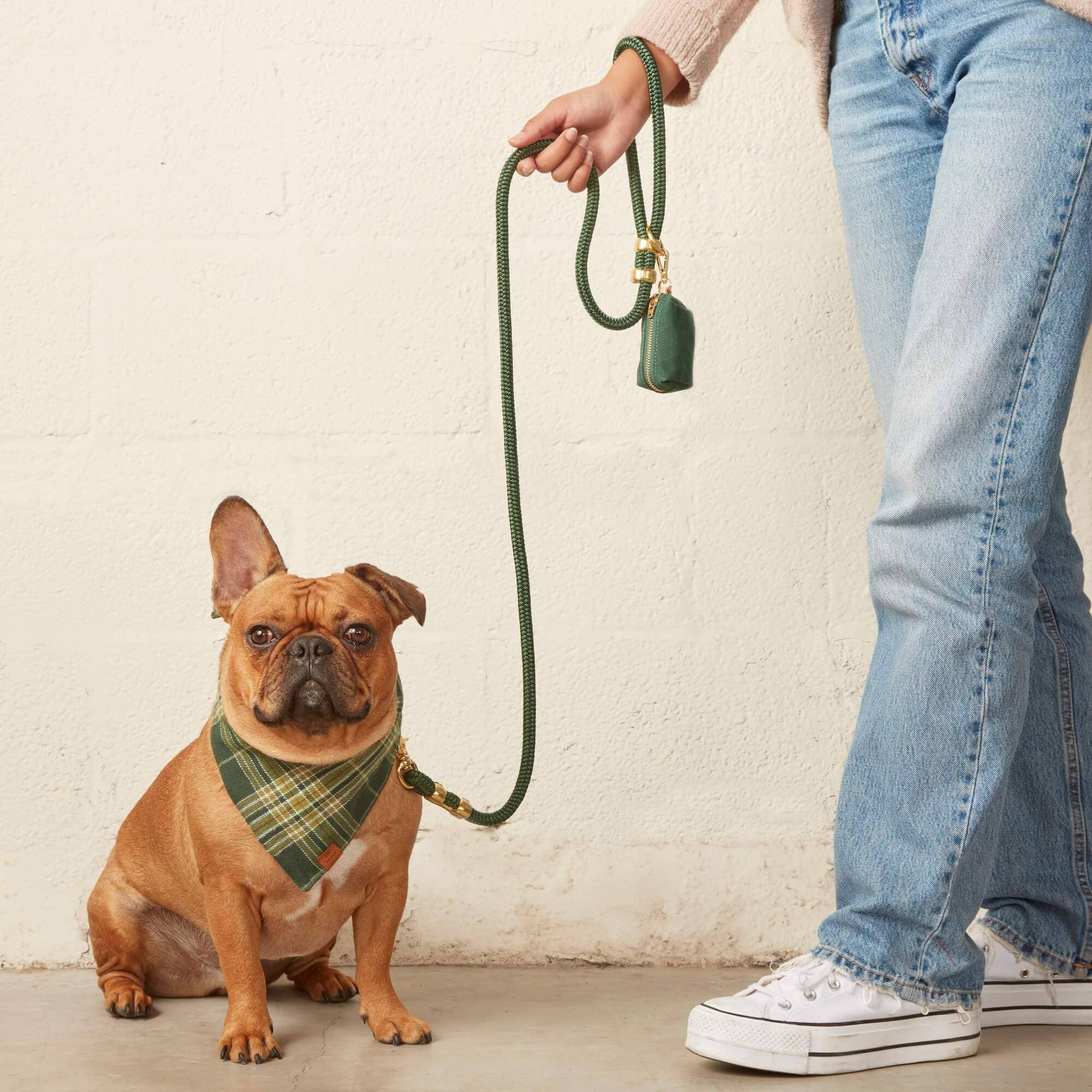 Evergreen Waxed Canvas Poop Bag Dispenser