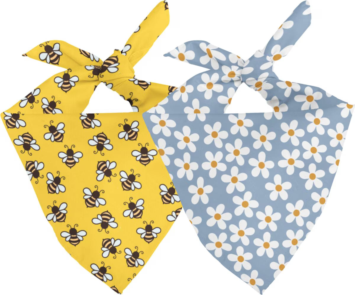 Daisy & Bee Double-Sided Dog Bandana