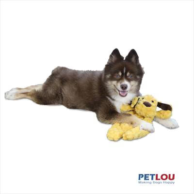 Petlou Flattiez Fuzzy Friends Dog Squeaky Plush Dog Toy