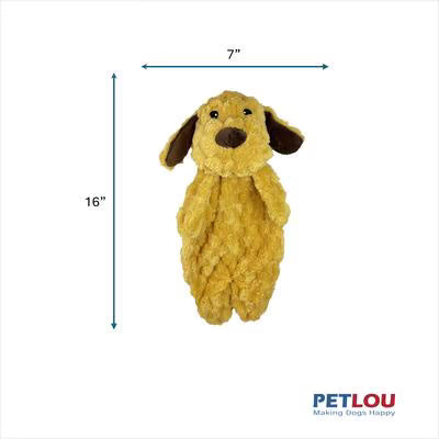 Petlou Flattiez Fuzzy Friends Dog Squeaky Plush Dog Toy