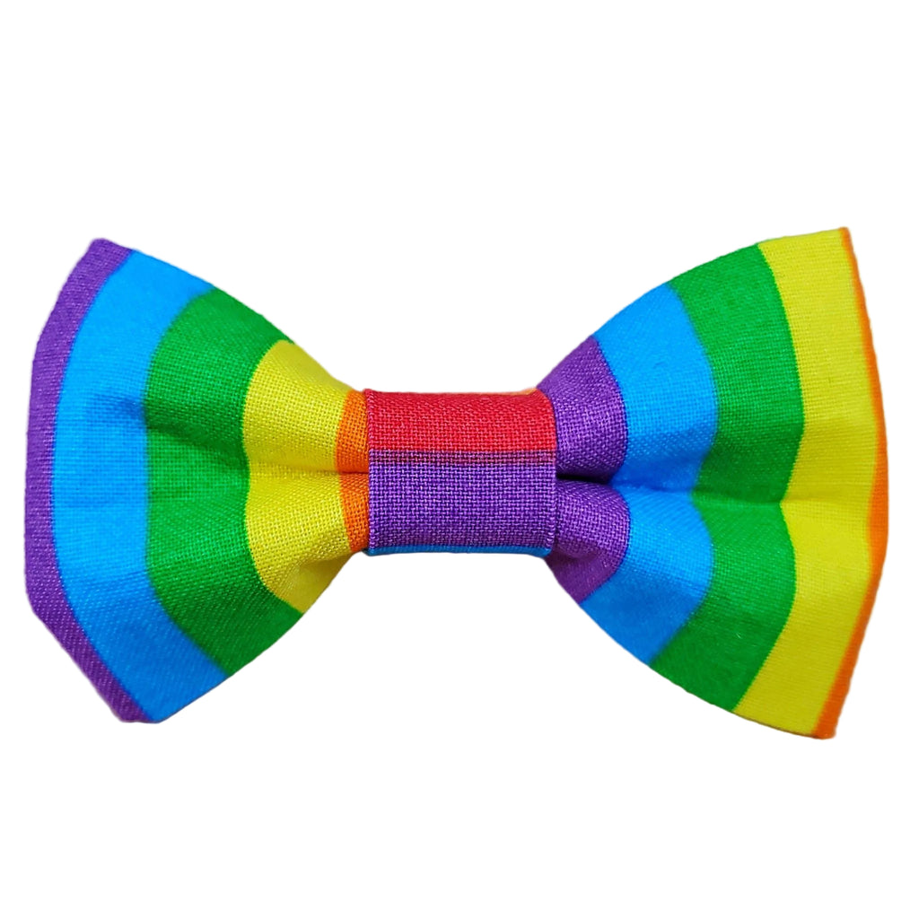 Rainbow Stripes Pride Bow Tie