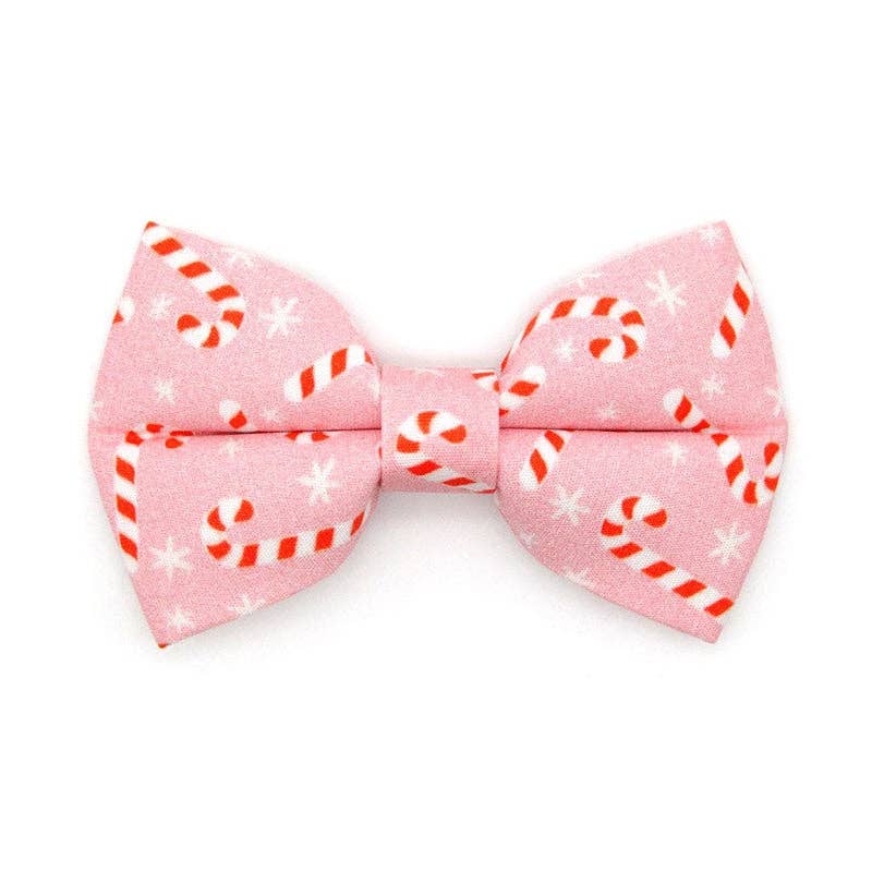 "Candy Christmas" - Holiday Bow Tie for Cats + Small Dogs