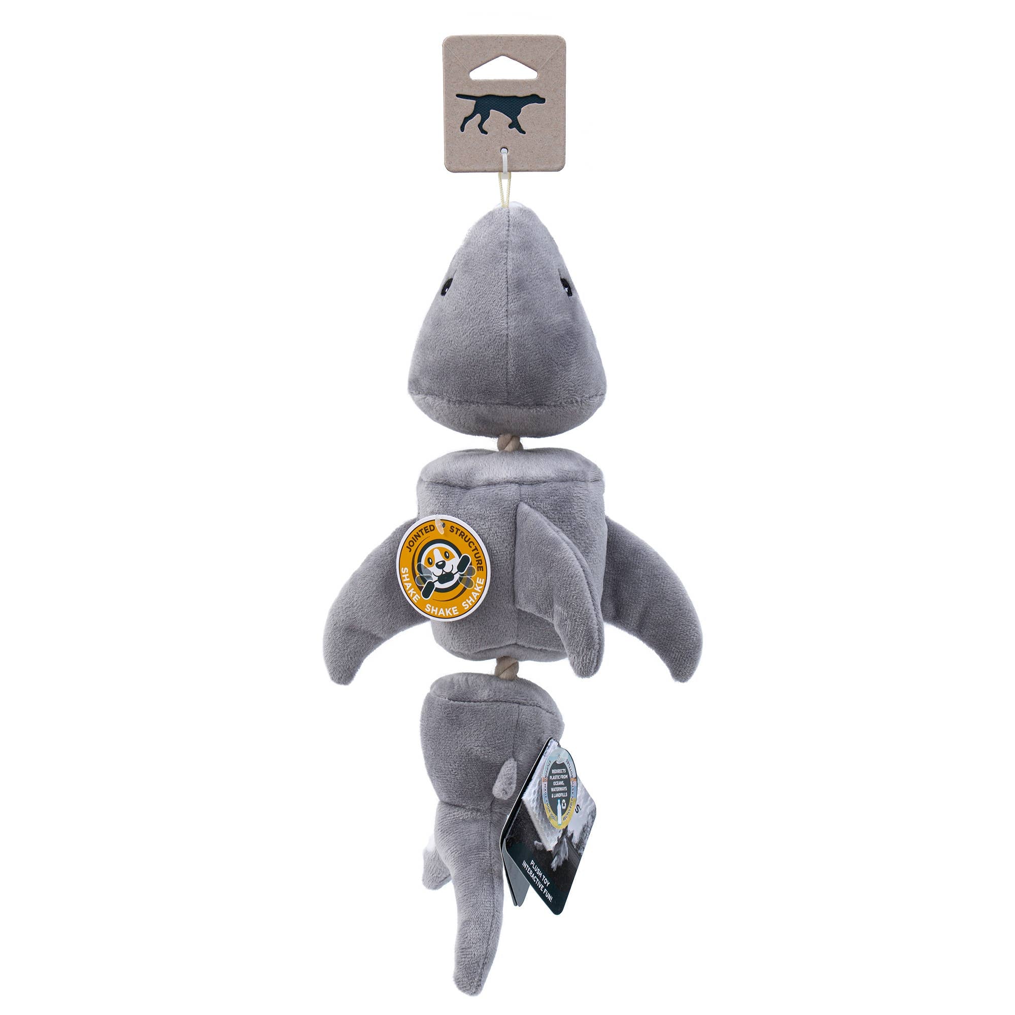 Tall Tails Shark Jointed Shake Play Dog Toy