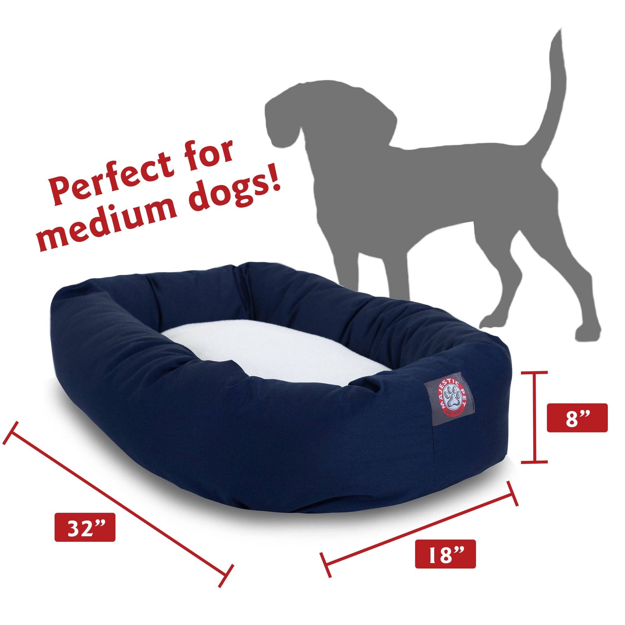 Poly/Cotton Sherpa Bagel Dog Bed