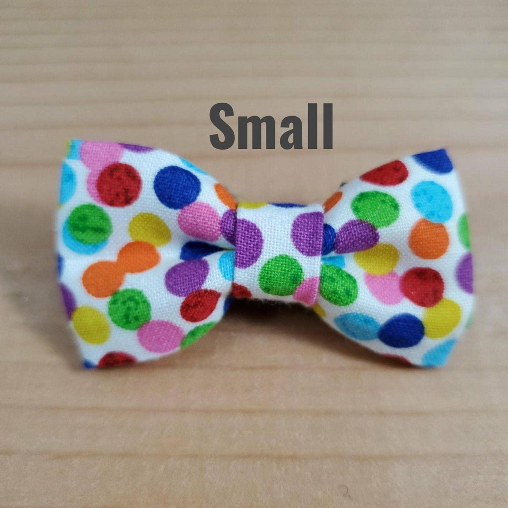 Rainbow Polka Dots Bow Tie