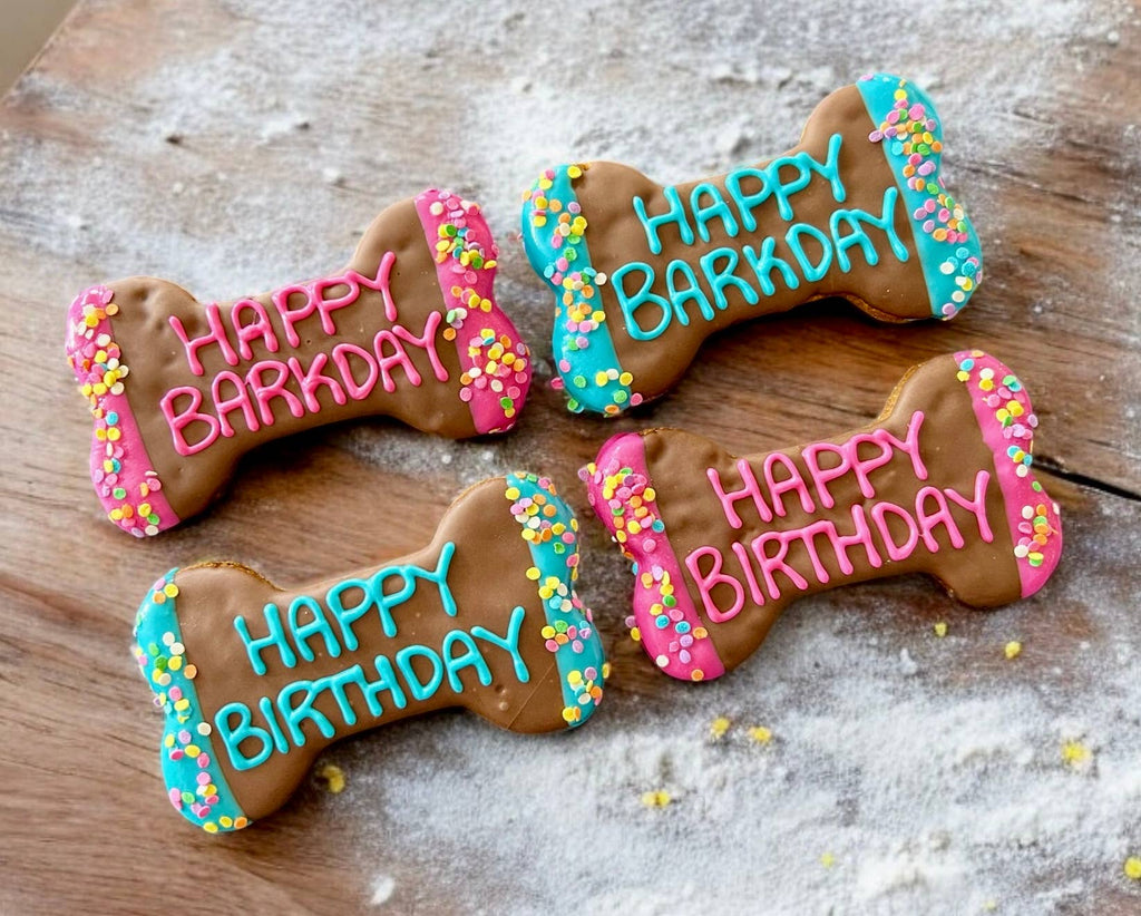 6 inch Carob Confetti Barkday bones dog treats