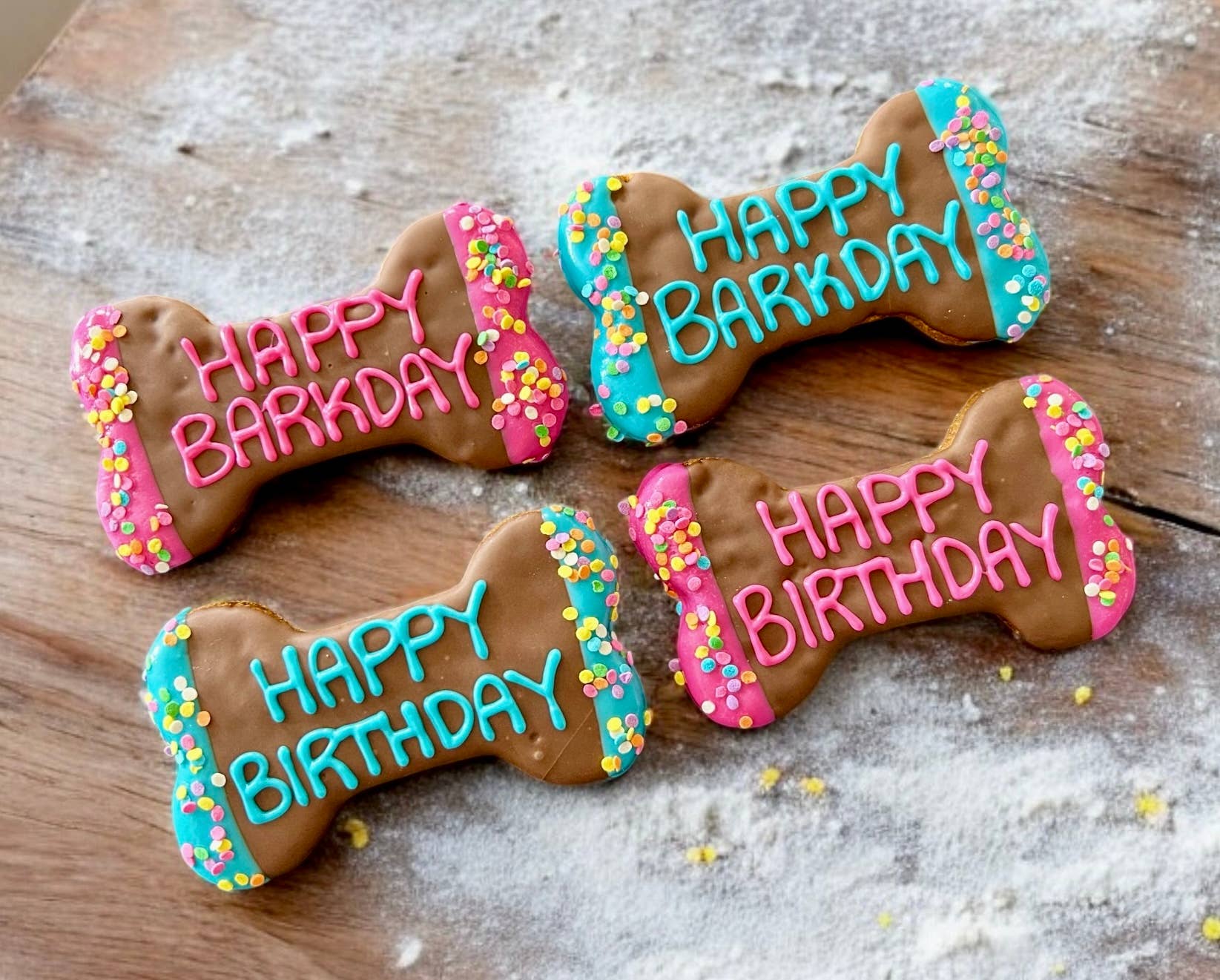 6 inch Carob Confetti Barkday bones dog treats