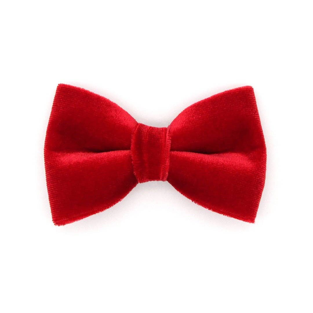 Velvet Red Bow Tie
