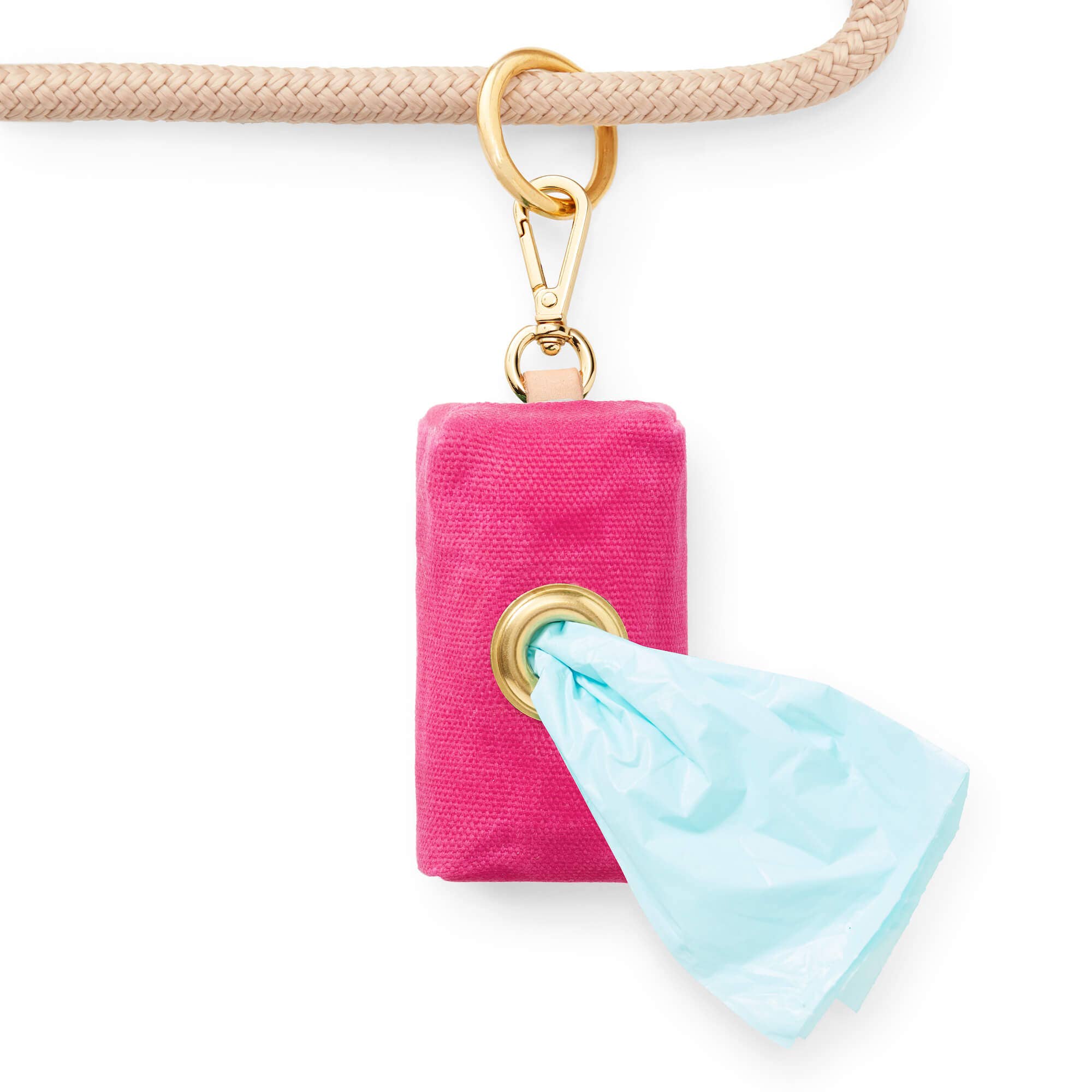 Hot Pink Valentine's Day Waxed Canvas Poop Bag Dispenser