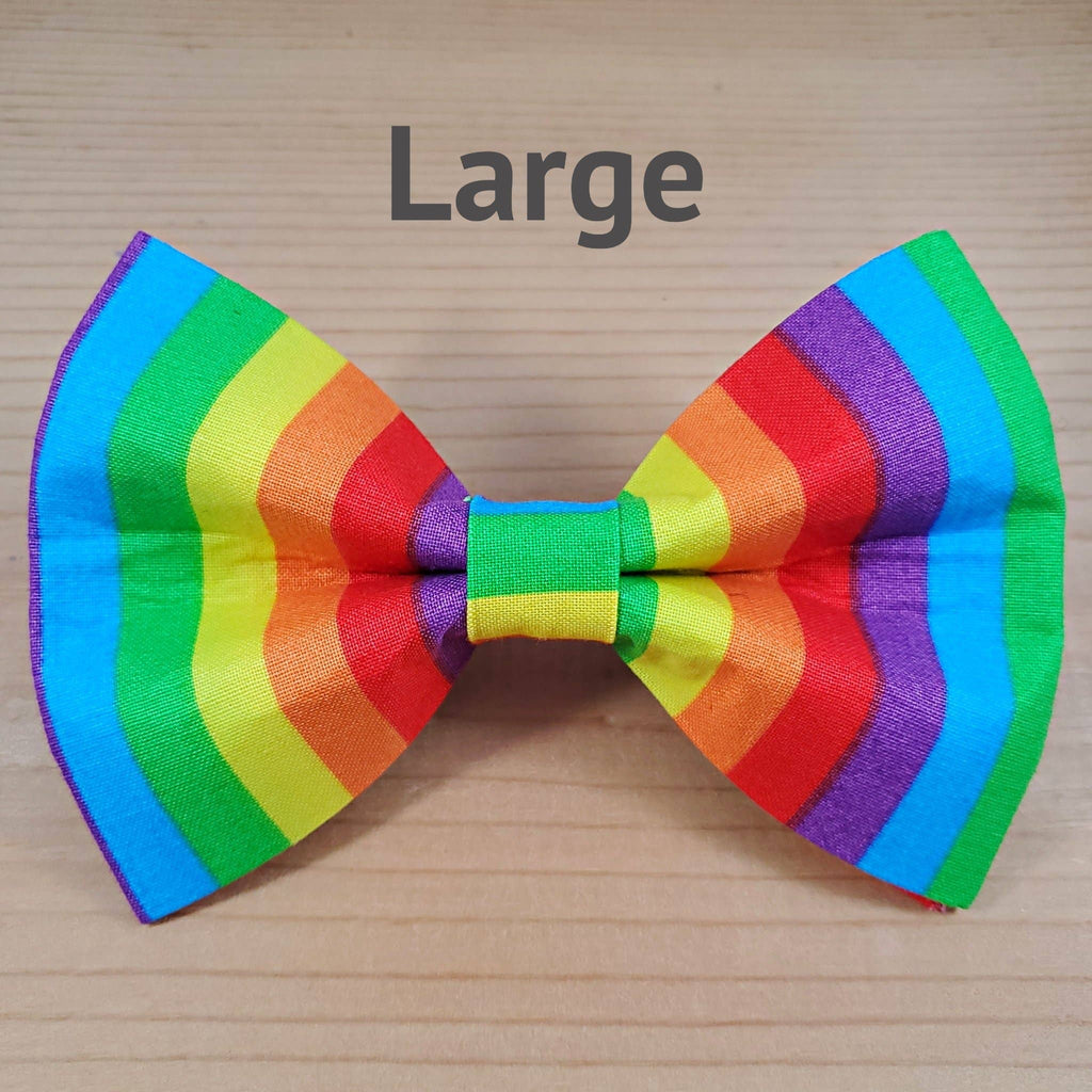 Rainbow Stripes Pride Bow Tie