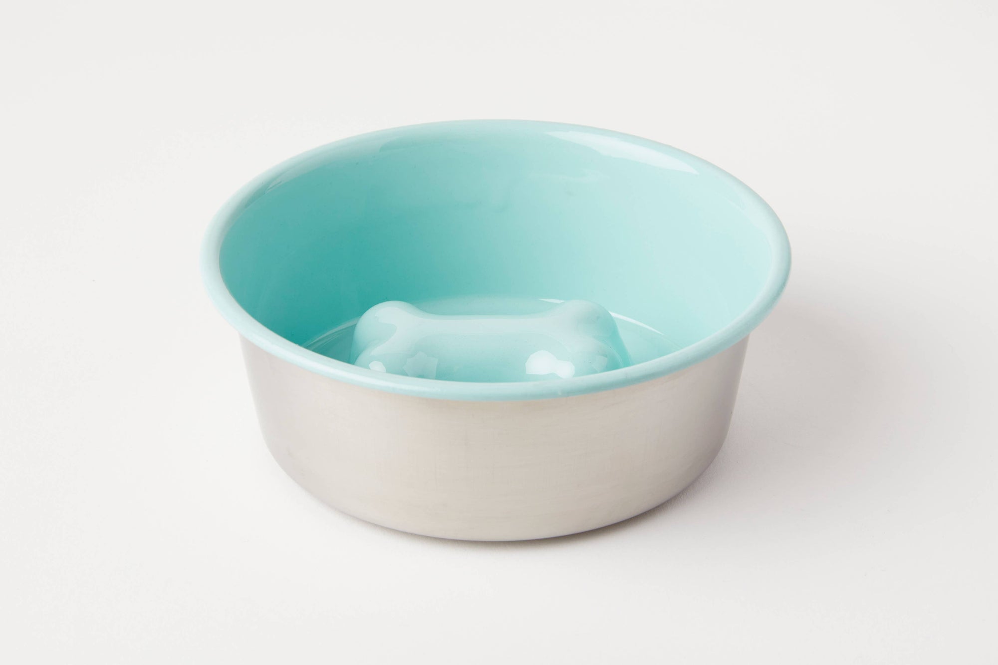 Bone Slow Feeder Bowl Teal (Three Sizes)