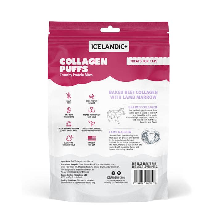 Beef Collagen Puffs with Marrow Treats for Cats