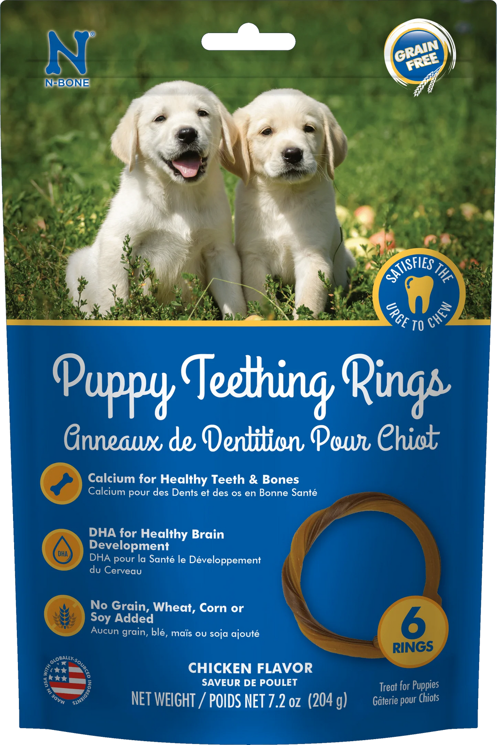 N-Bone Puppy Teething Rings: Chicken Flavor