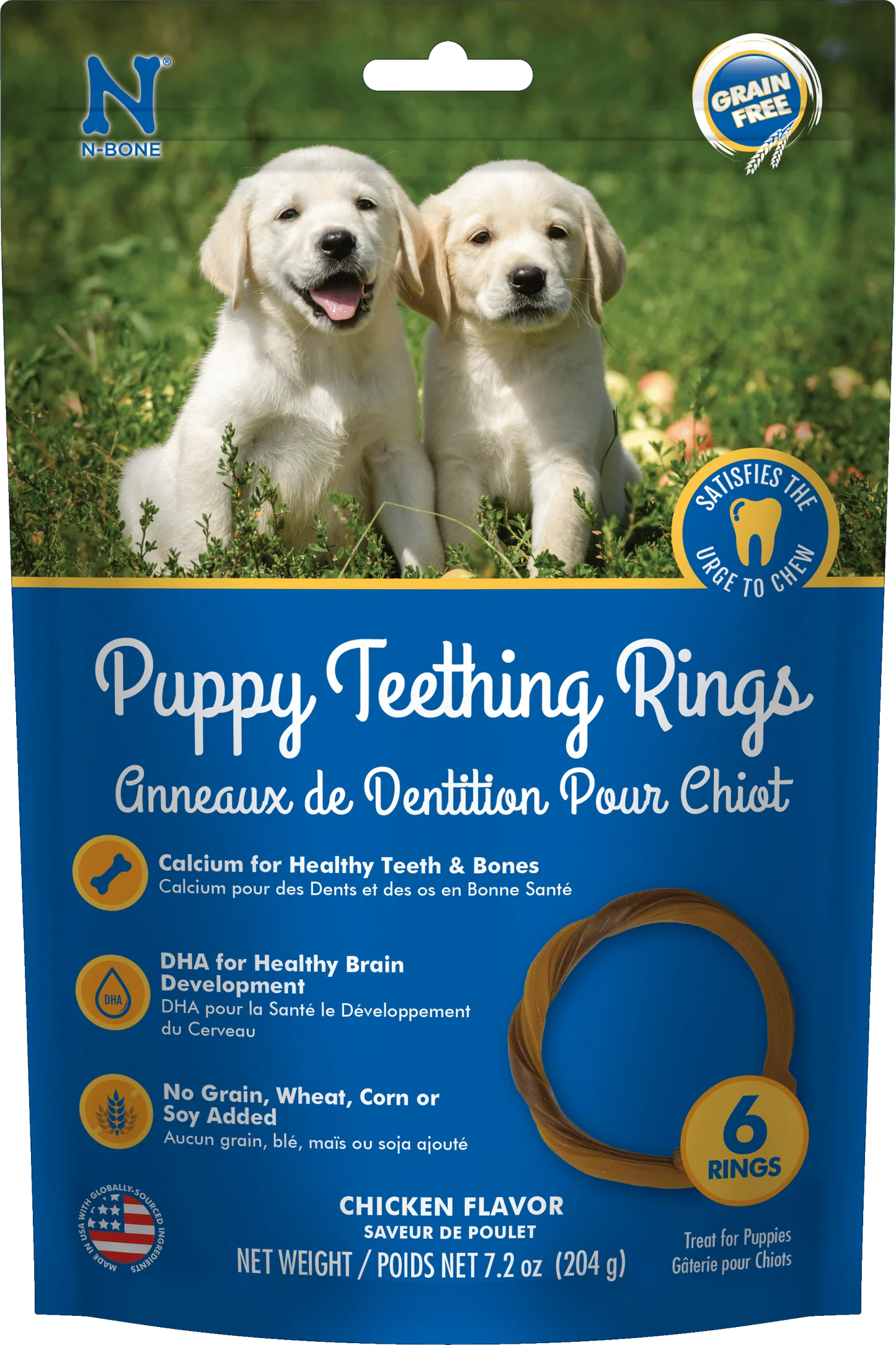 N-Bone Puppy Teething Rings: Chicken Flavor