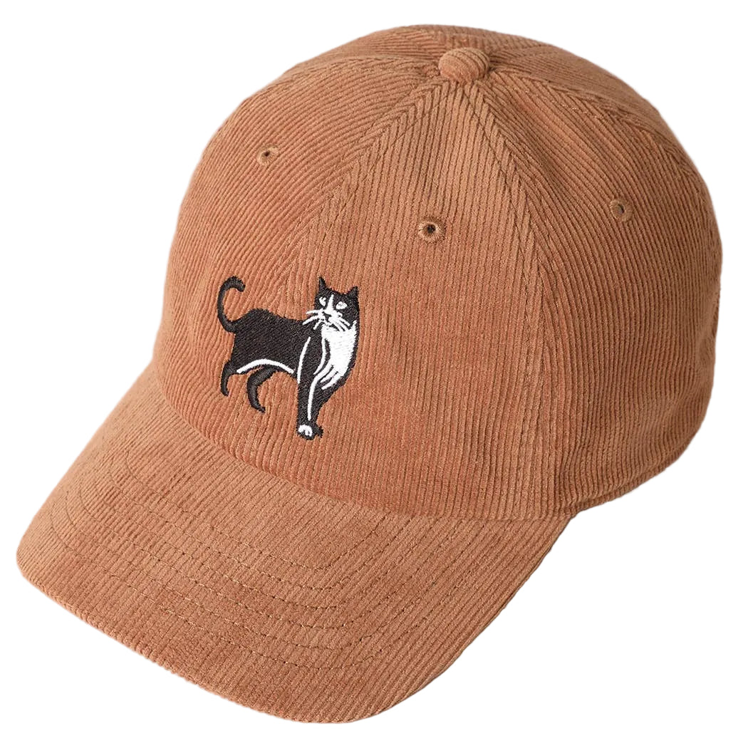 Tuxedo Cat Embroidery Corduroy Baseball Cap
