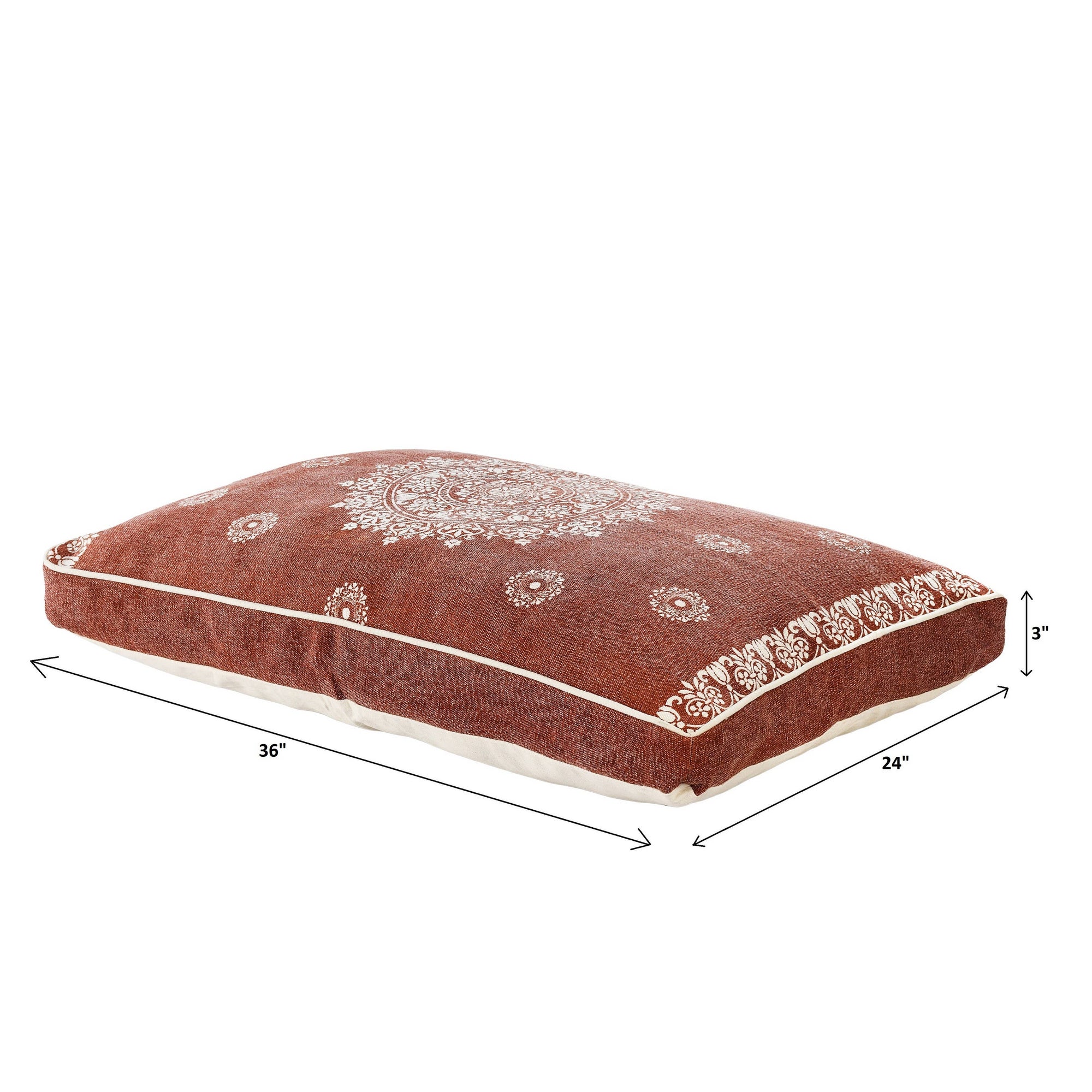 Mandala Stonewash Pillow Pet Bed With Removable Cover