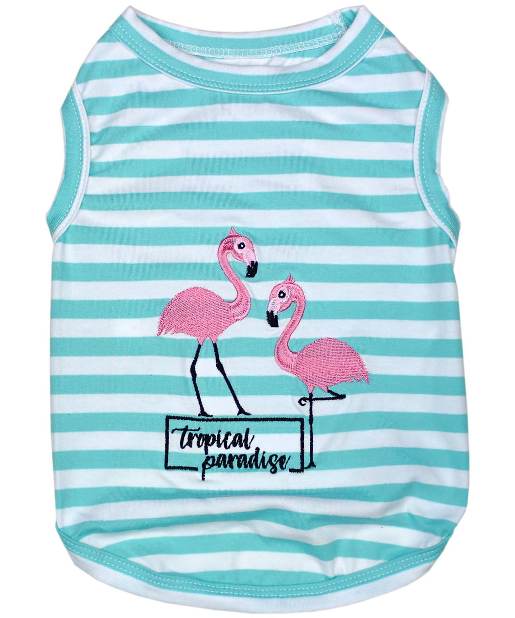 Flamingos Dog T-Shirt – Adorable Tropical Pet Shirt