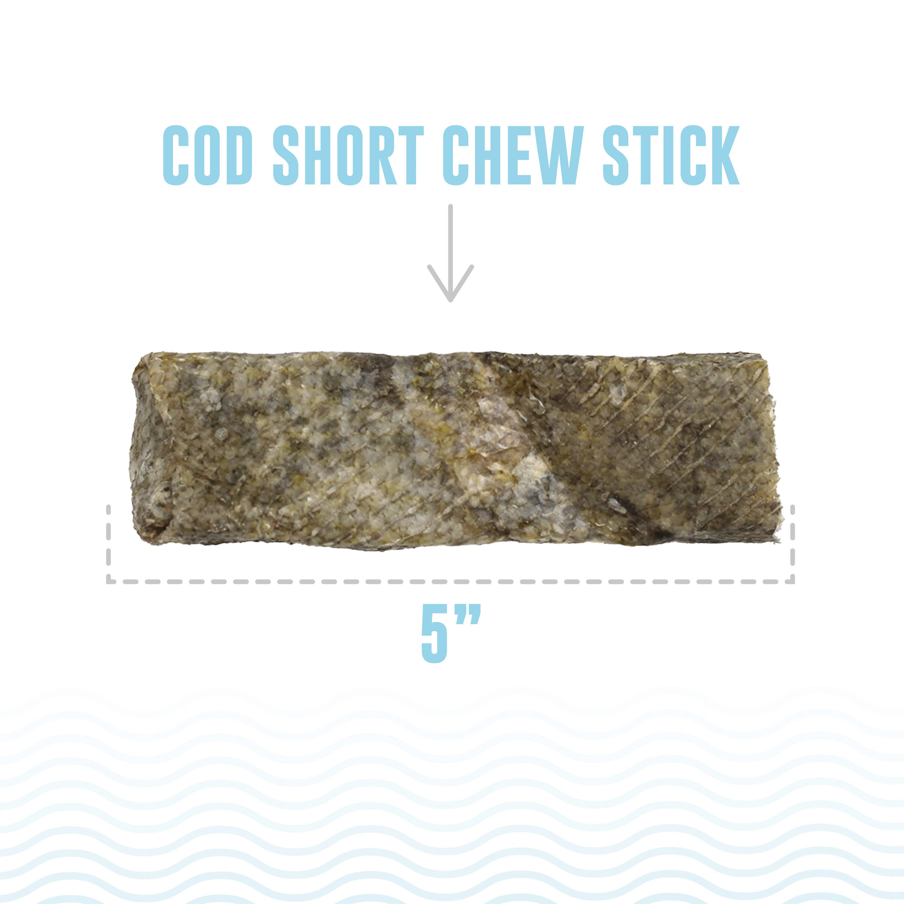 Icelandic+ Hand Wrapped Cod Skin 5" Short Chew Stick 3-Pack