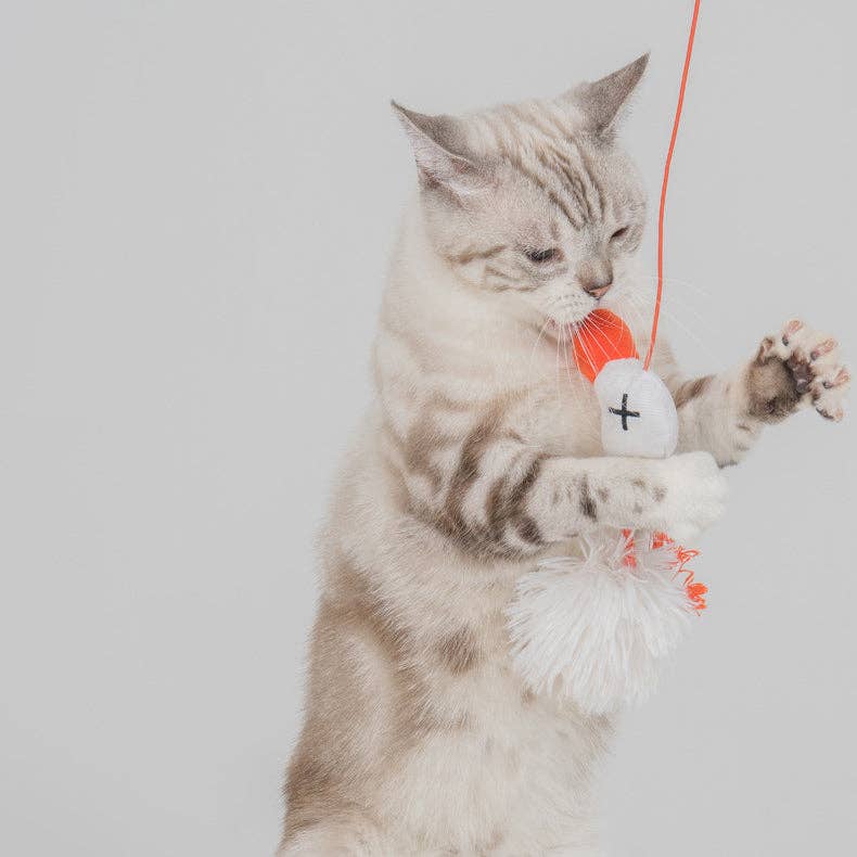 Moo - Cute Animal Series Cat Teaser Toy: Pink