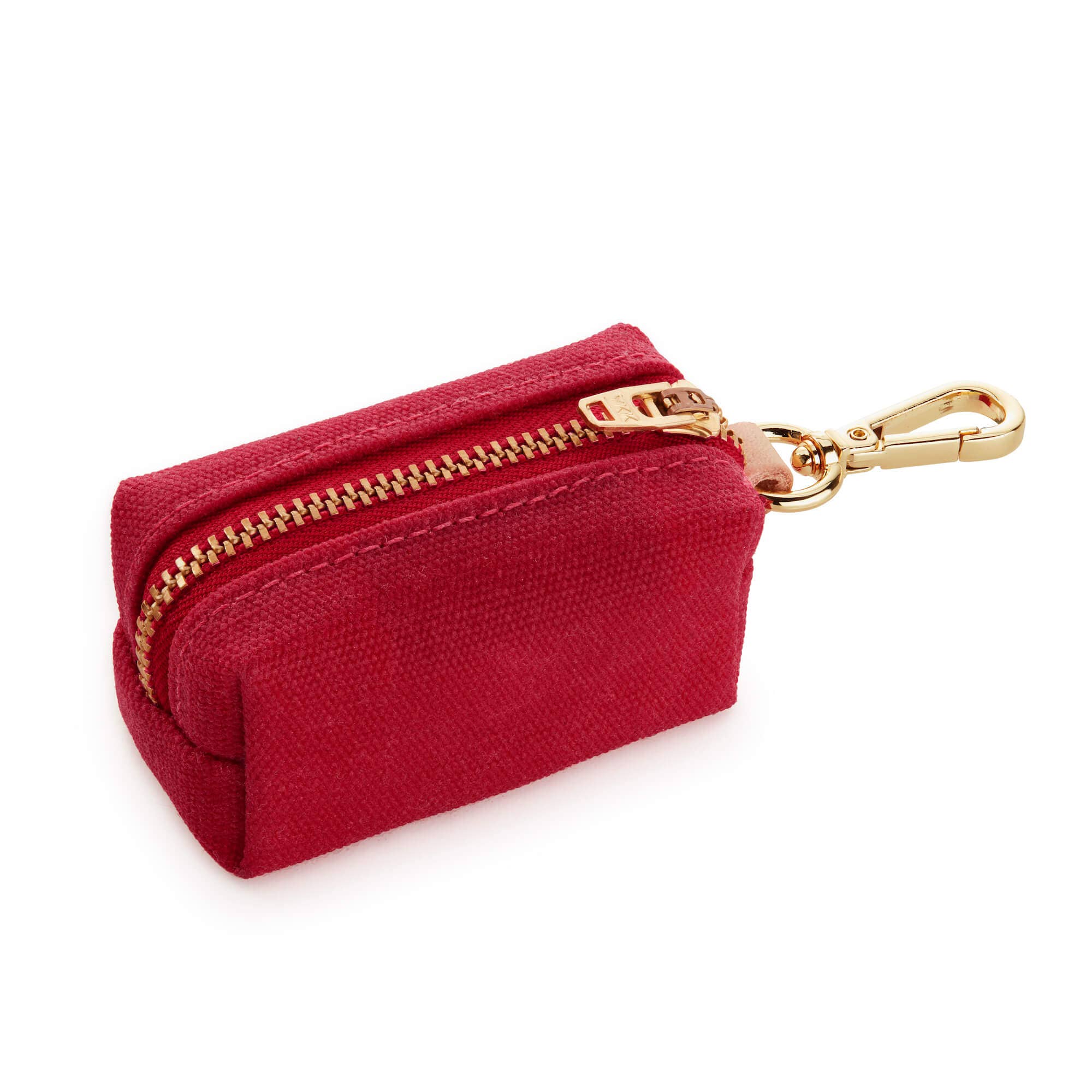 Wine Waxed Canvas Poop Bag Dispenser