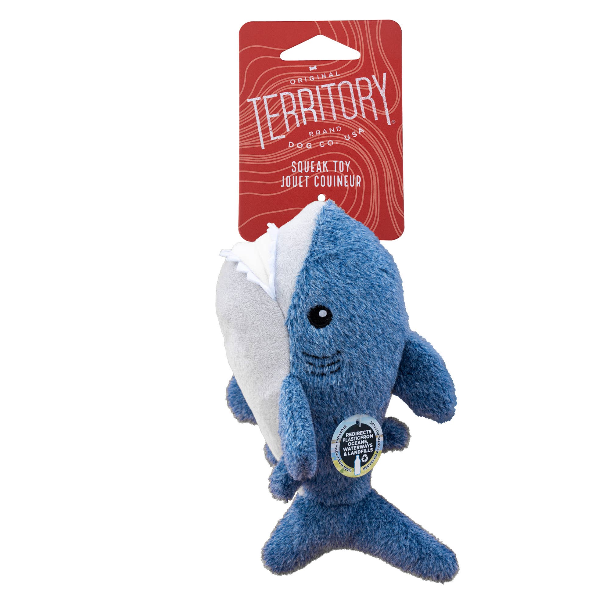 Territory Shark Squeaker Dog Toy