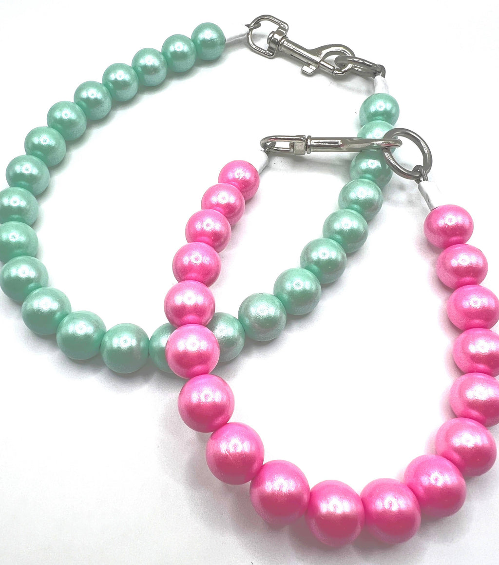 Opal Bubble Gum Pink | Beaded Dog Collar