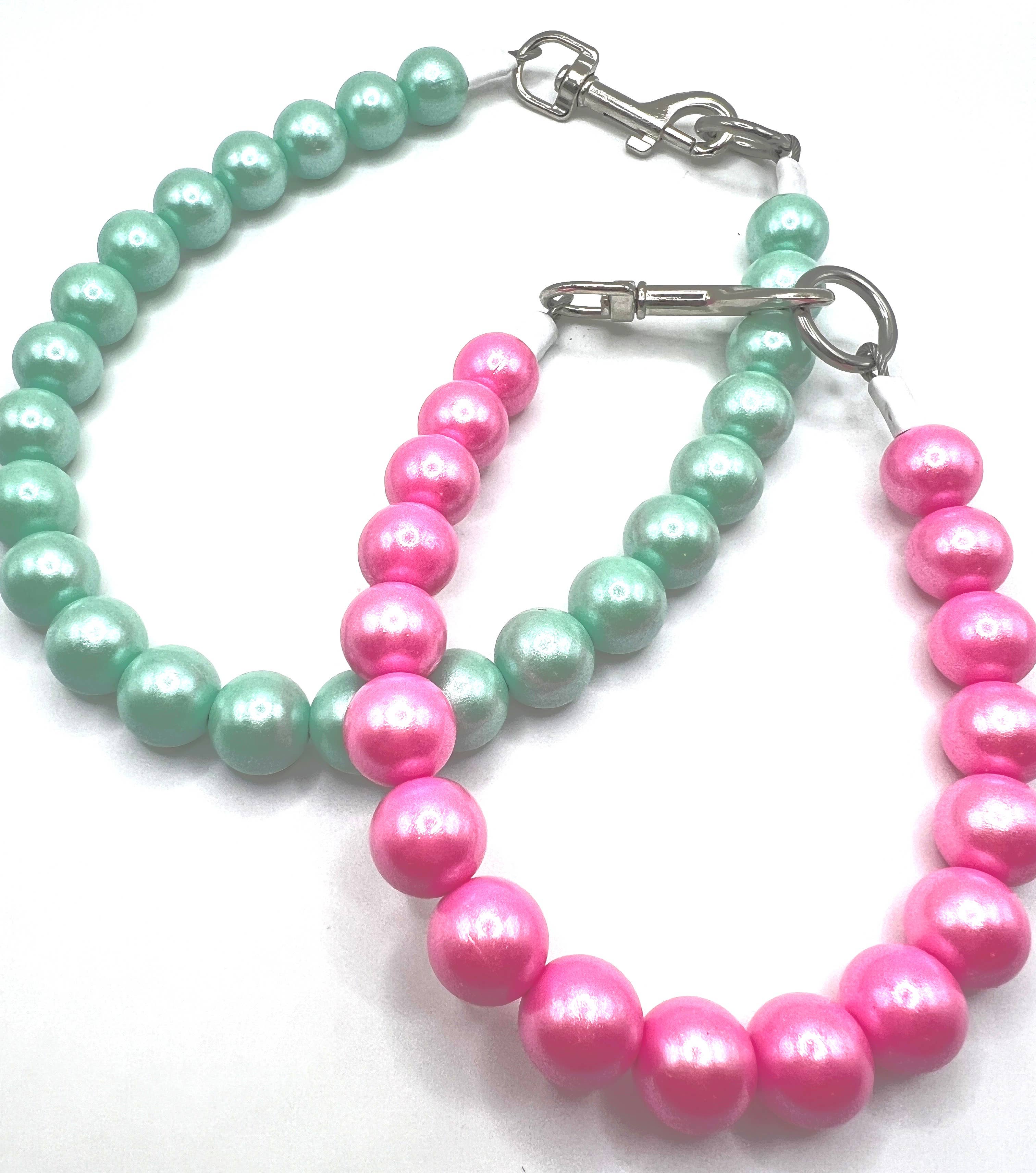 Opal Bubble Gum Pink | Beaded Dog Collar