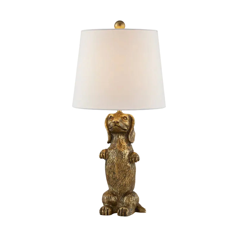 Standing Gold Dachshund Lamp